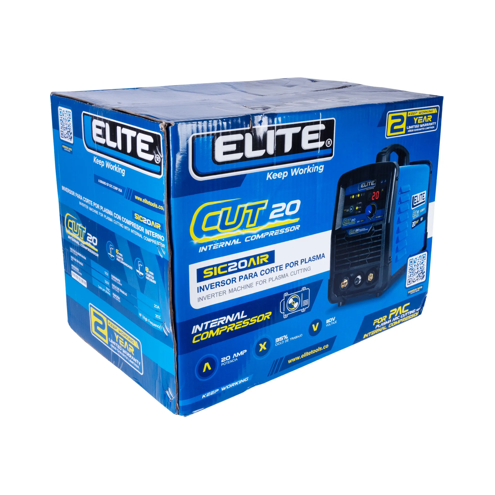 Inversor para corte por plasma con compresor integrad, corta hasta 8mm