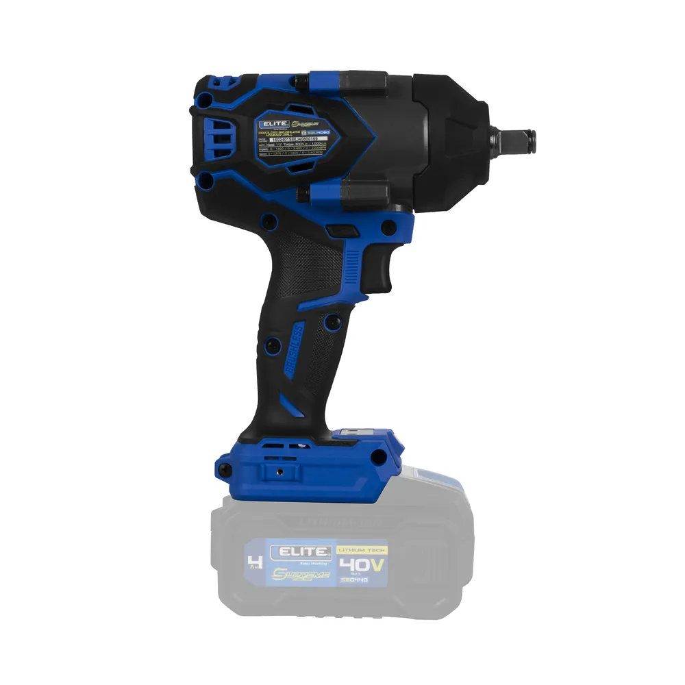 LLAVE DE IMPACTO INALÁMBRICA 1/2” SIN ESCOBILLAS BTM (BRUSHLESS TECH MOTOR) (NO INCLUYE BATERÍA NI CARGADOR)