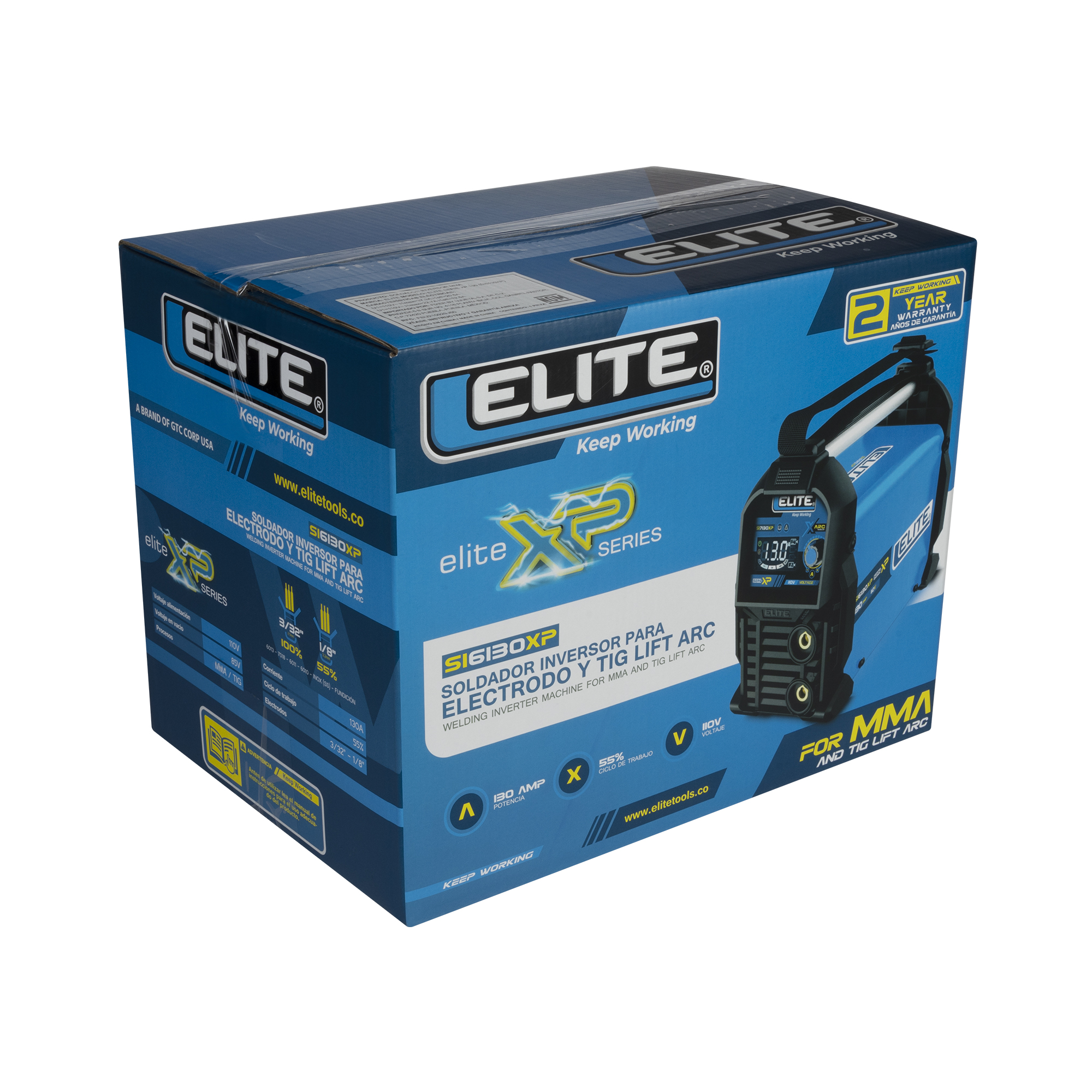 Soldador inversor de  130A 110V para electrodo MMA y TIG LiftArc ELITE