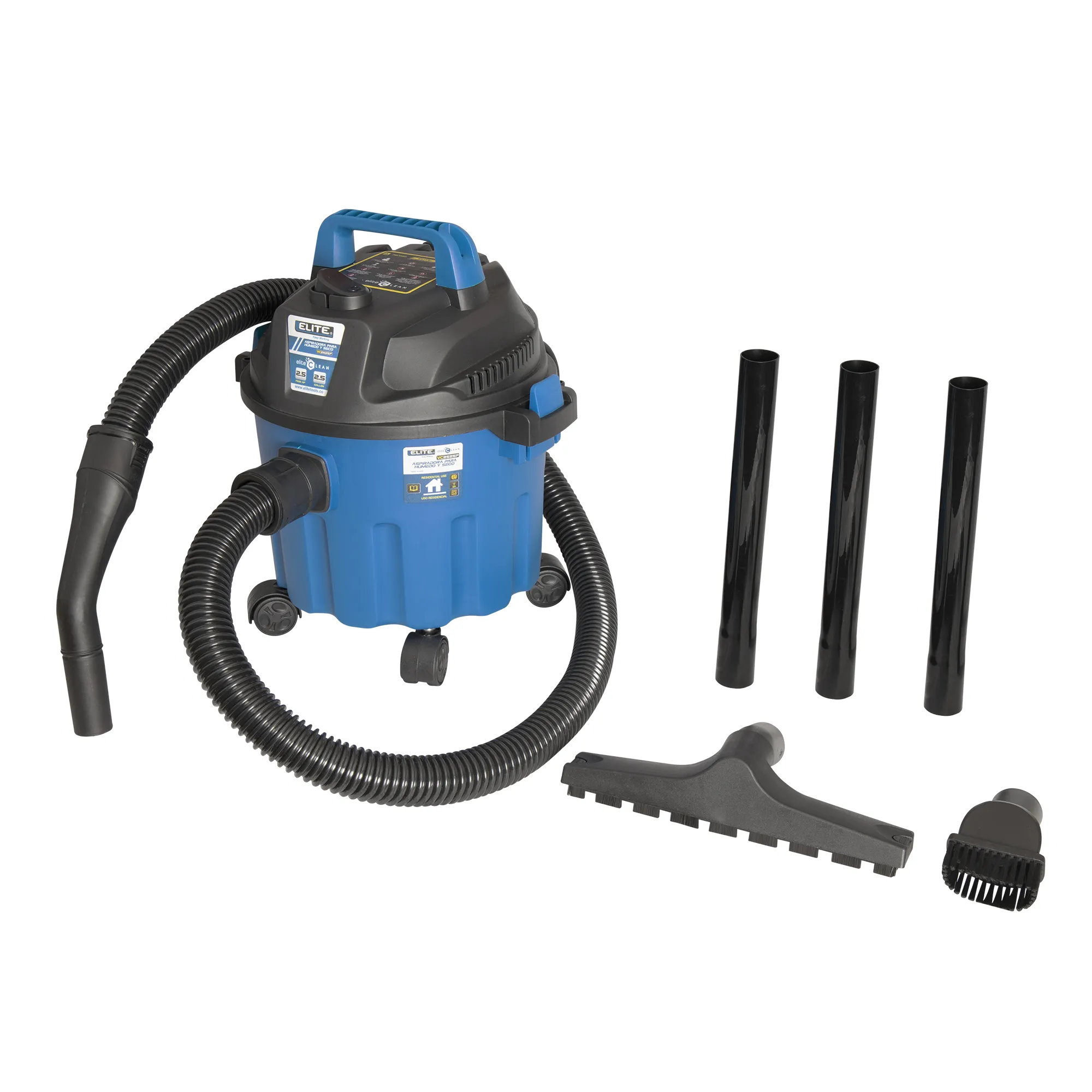 Aspiradora 2.5 Hp 9.5 L / 2.5 G Húmedo / seco ELITE