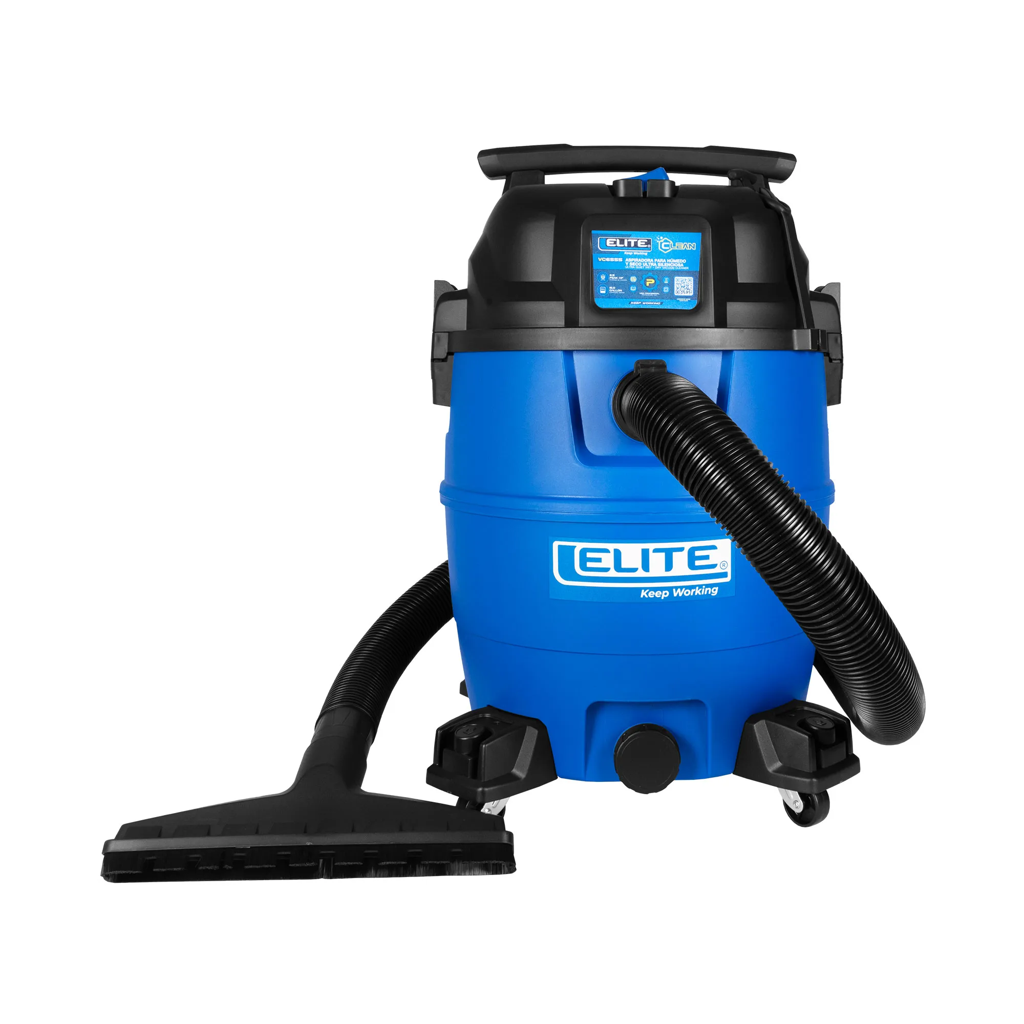 Aspiradora Utra silencionsa Seco y Humedo 16 Gl - 6.5 HP- 105 CFM