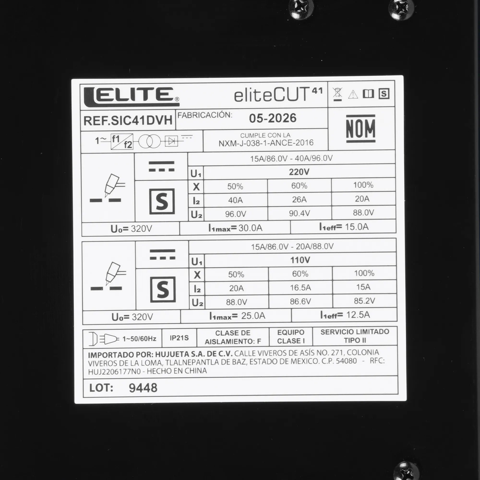 Inversor para corte por plasma ELITE CUT 41 sic41dvh - 40a 110/220v - corte recomendado 3/8" (9mm)