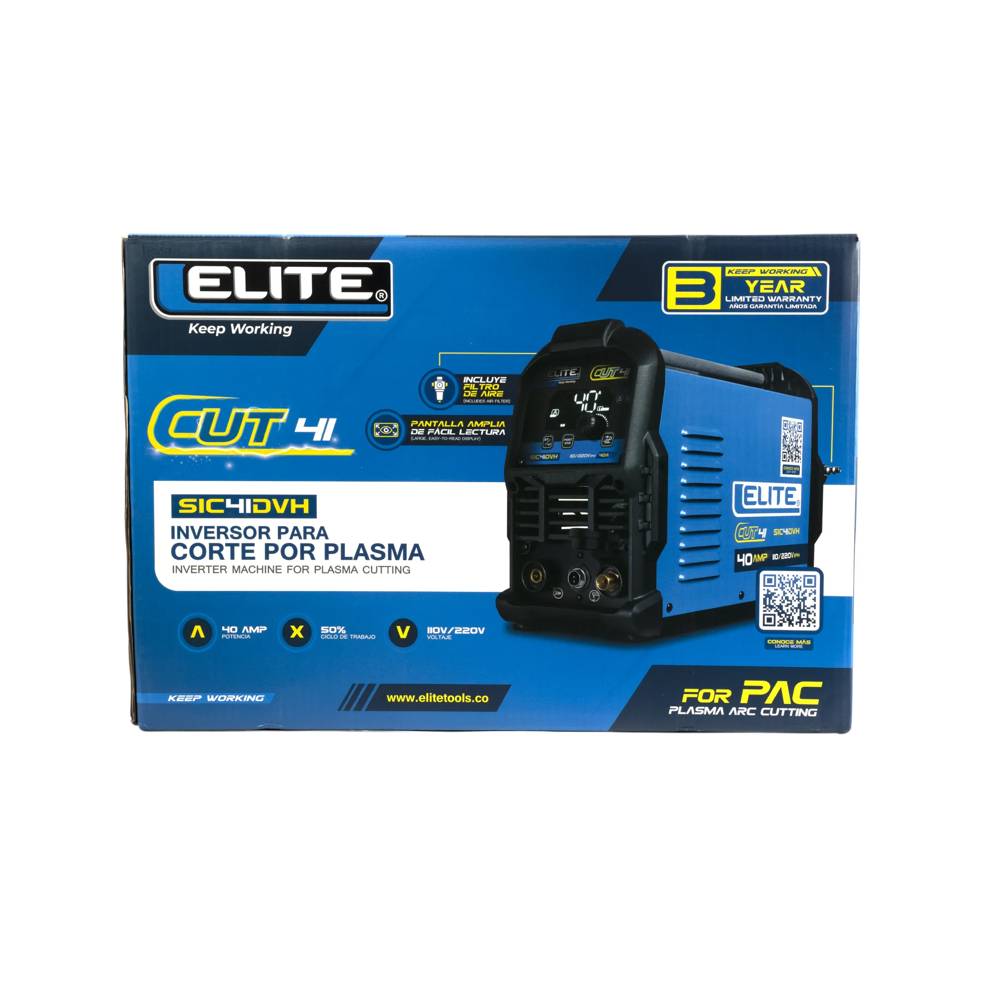Inversor para corte por plasma ELITE CUT 41 sic41dvh - 40a 110/220v - corte recomendado 3/8" (9mm)