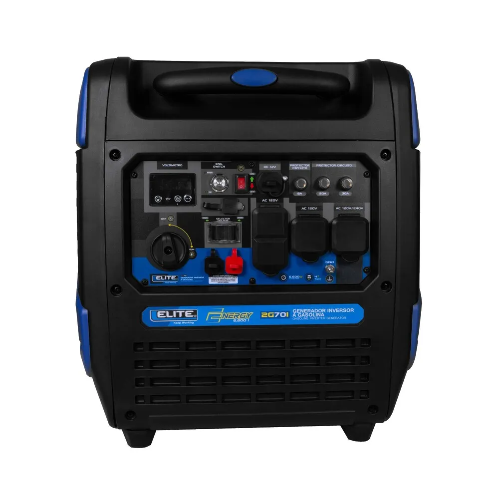 Generador inversor a gasolina Elite 2G70i 6.6 kW 110/220 V 60 Hz monofásico con arranque manual y eléctrico