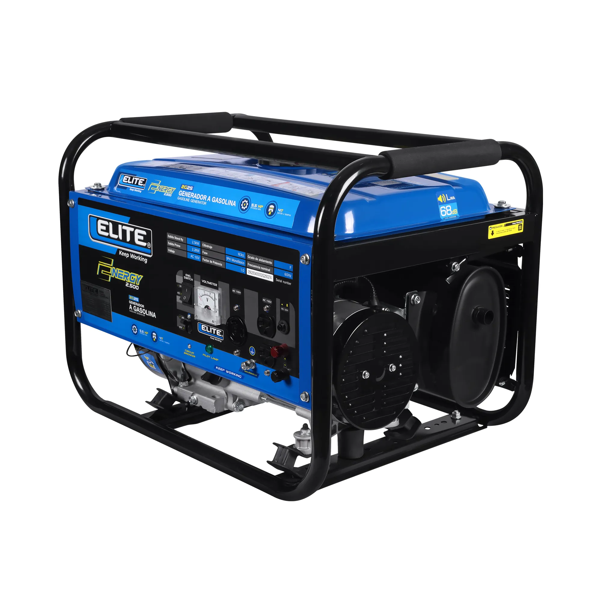 Generador portatil a gasolina 2.5KW 110V 60Hz 1PH