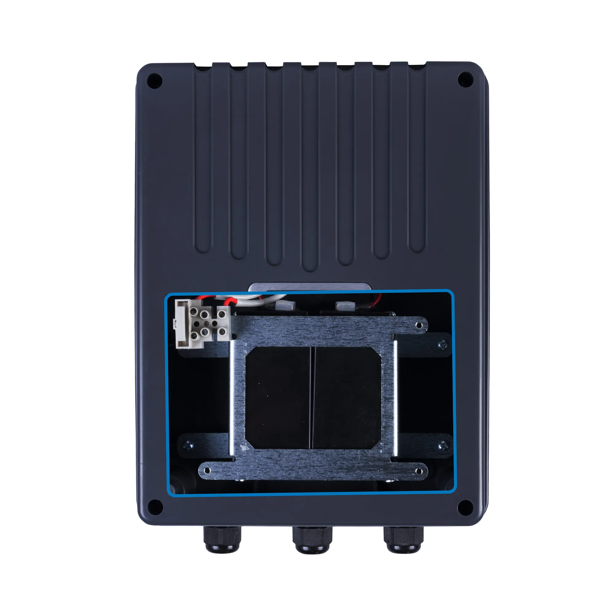 Motor para puerta batiente automática a 24V, con función antiaplastamiento. Incluye tarjeta controladora, batería y 2 controles remotos.