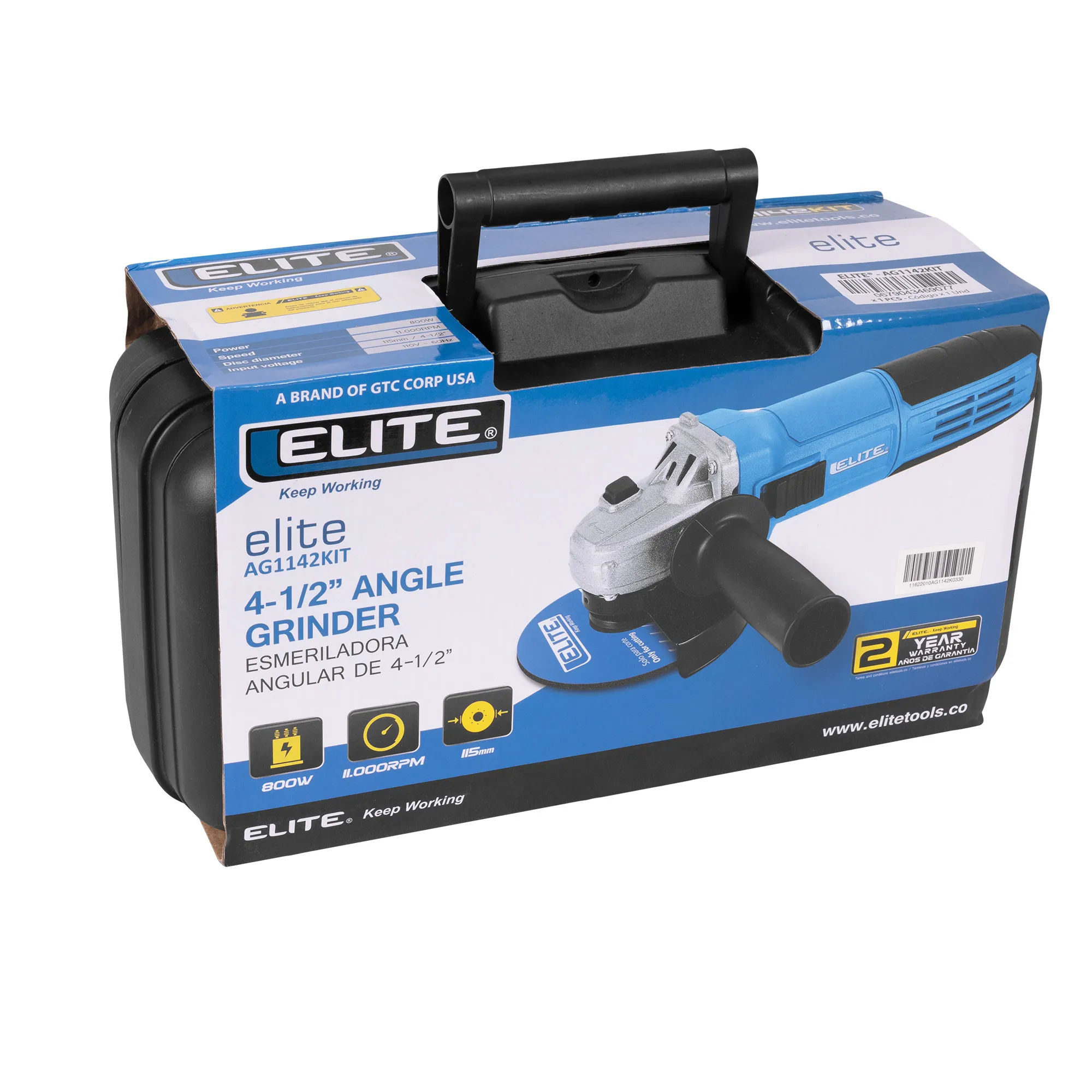 Kit esmeriladora angular 4 1/2  800W