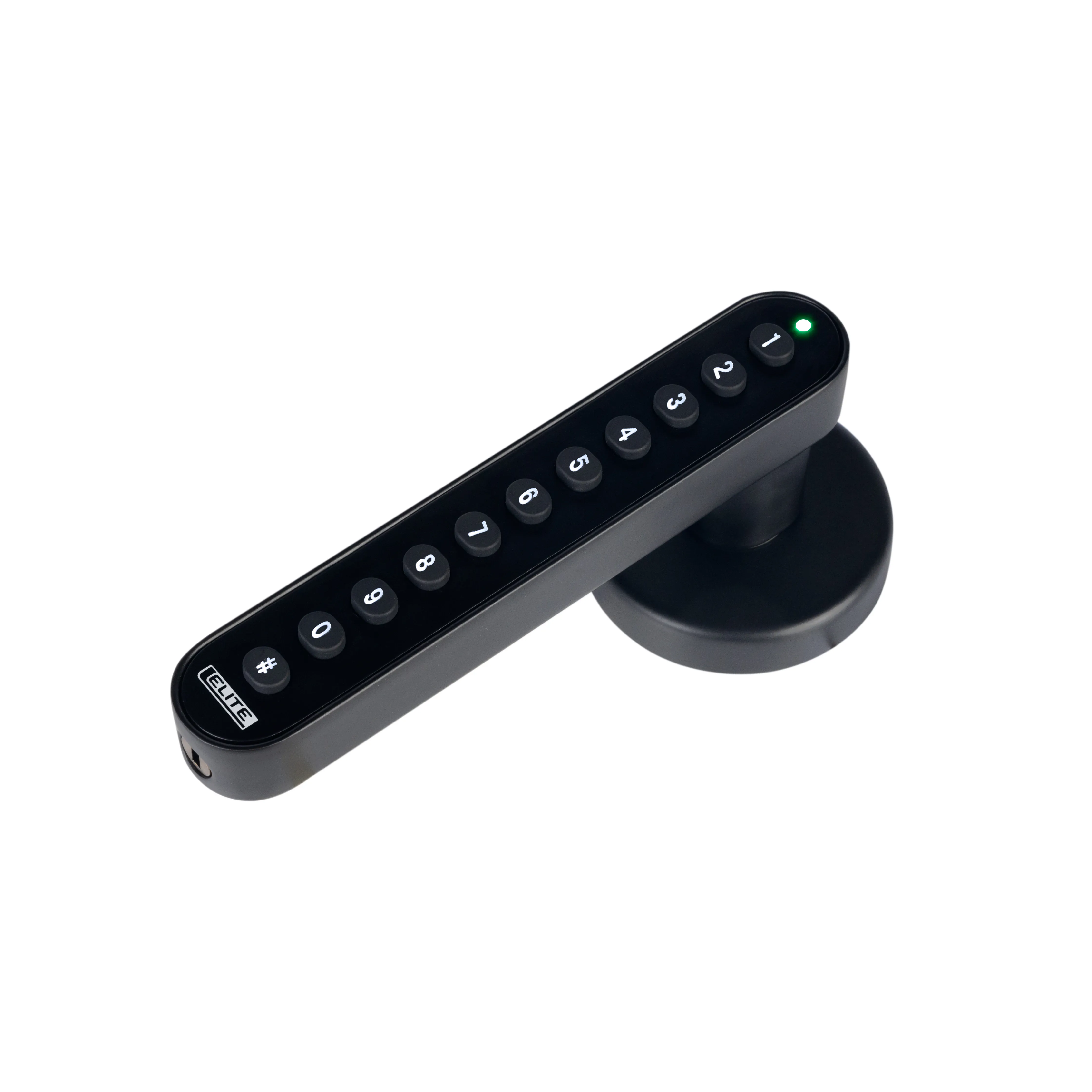 Cerradura inteligente ELITE para puertas de hasta 6cm de ancho. 3 métodos de apertura: aplicación (bluetooth), clave y llave. SL2000L