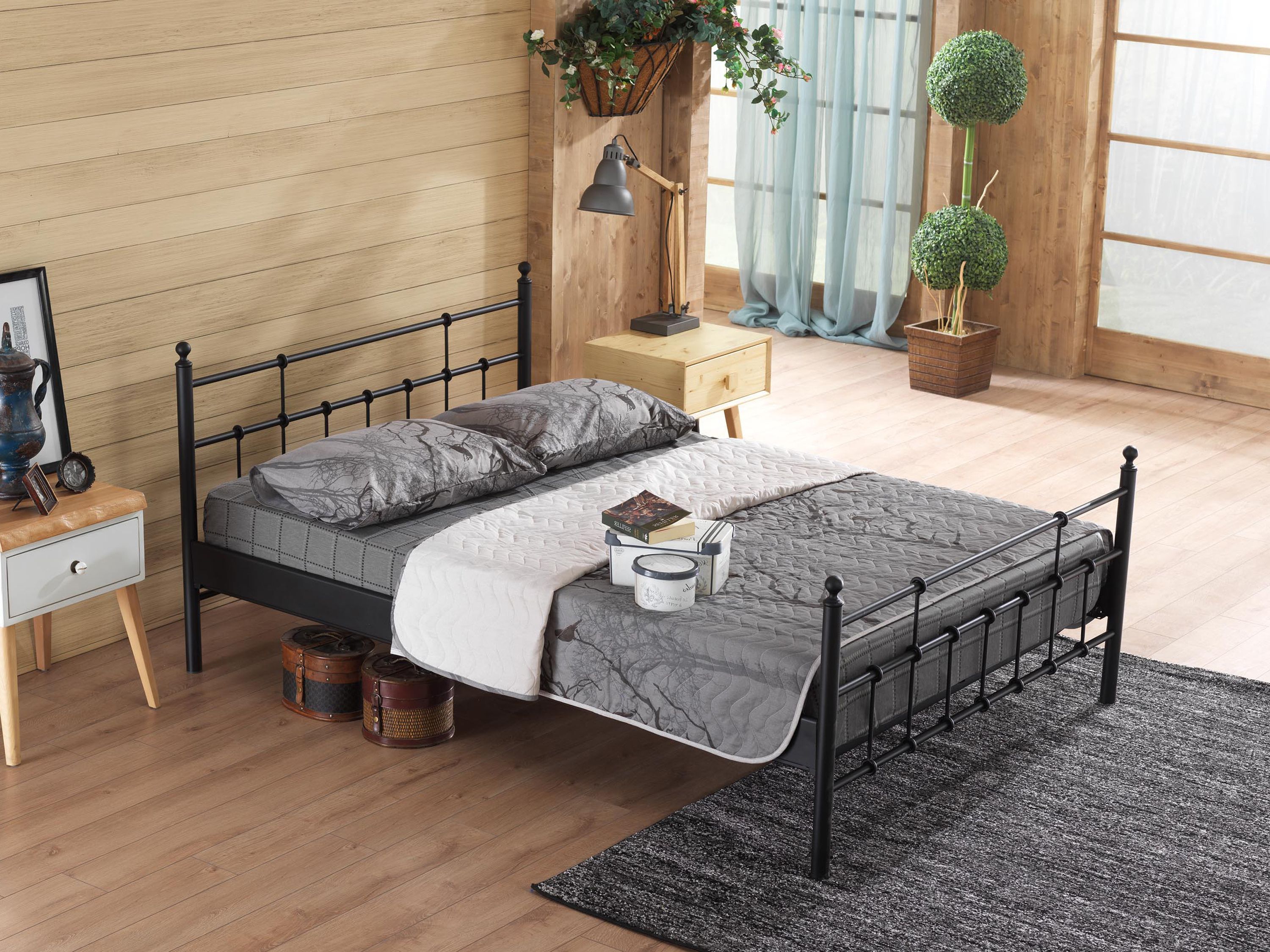 Bed Bern | 140 x 210 cm | Antraciet
