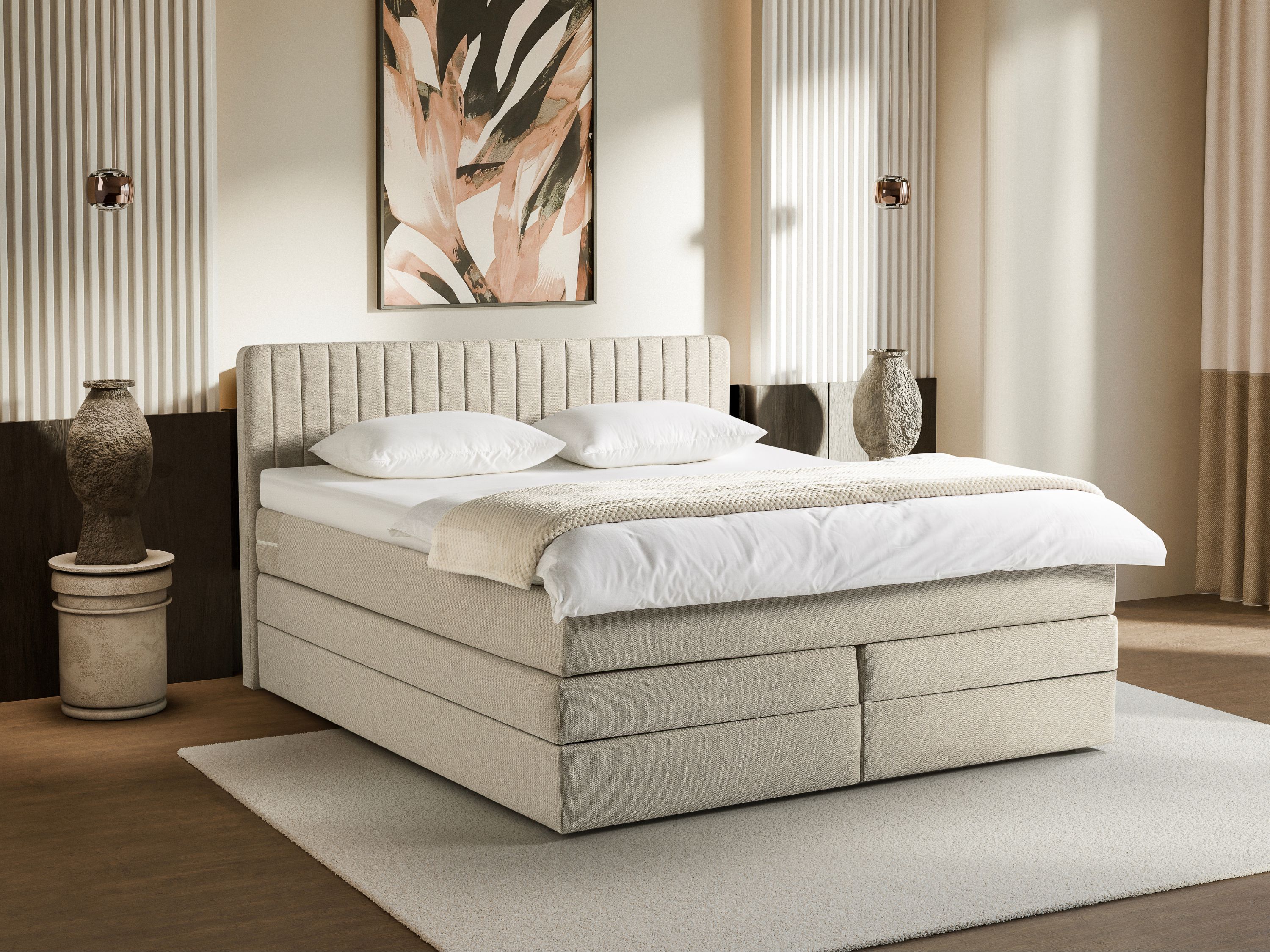 Opbergboxspring Bendorf met klep