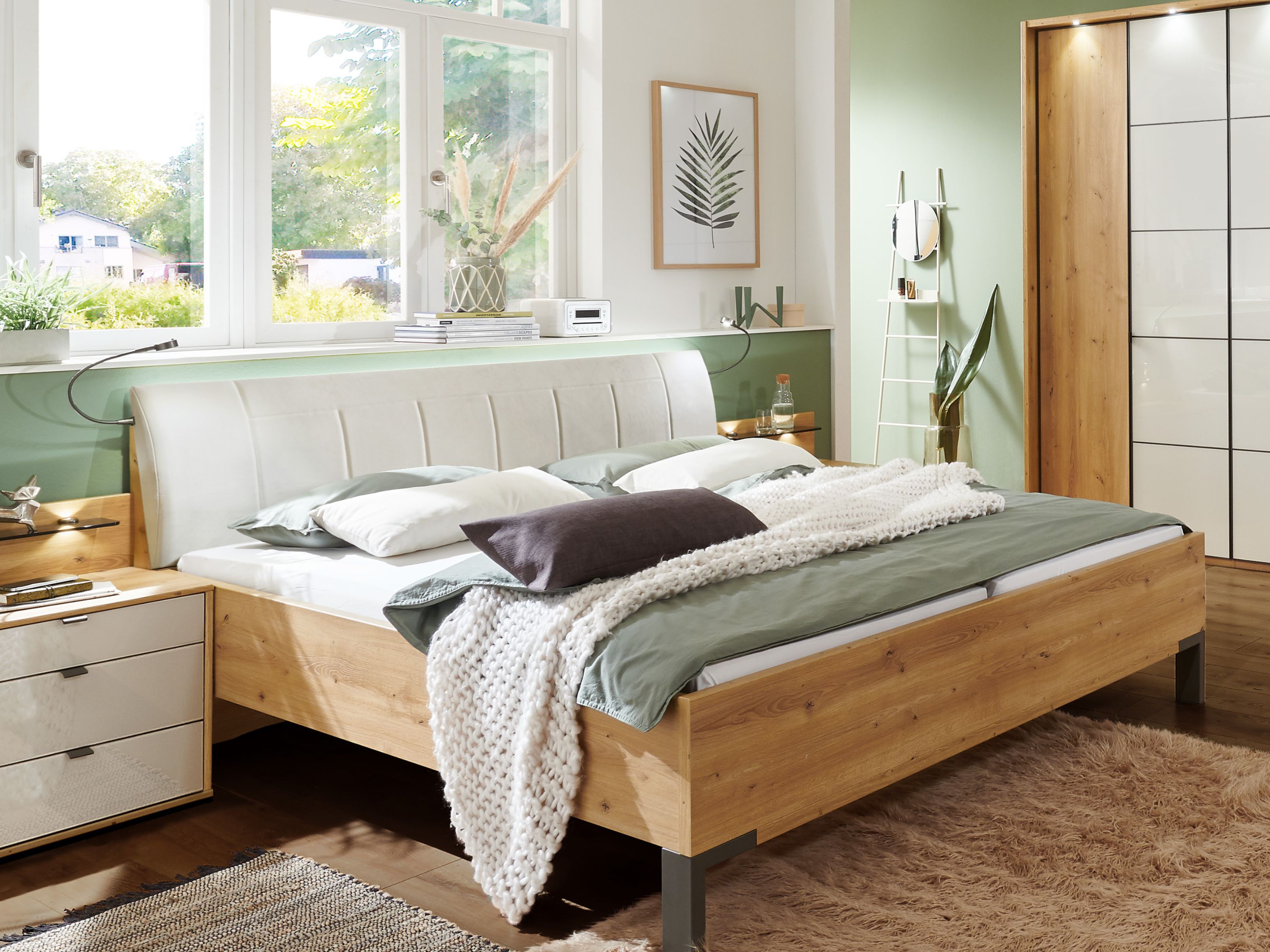 Bed Rota | leren hoofdbord