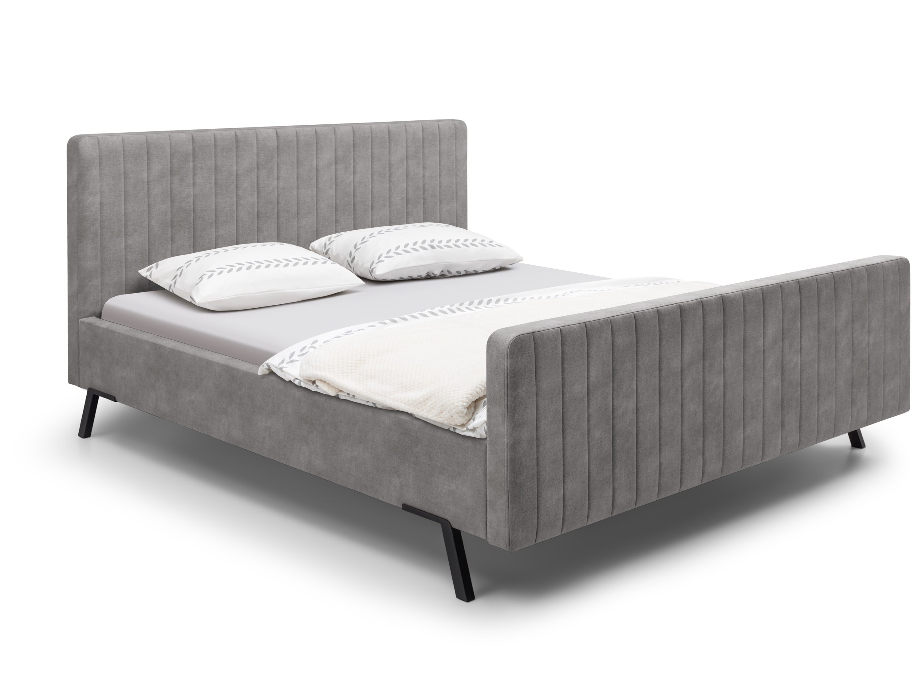 Bed Marke | 200 x 200 cm | Adore 376, grijs