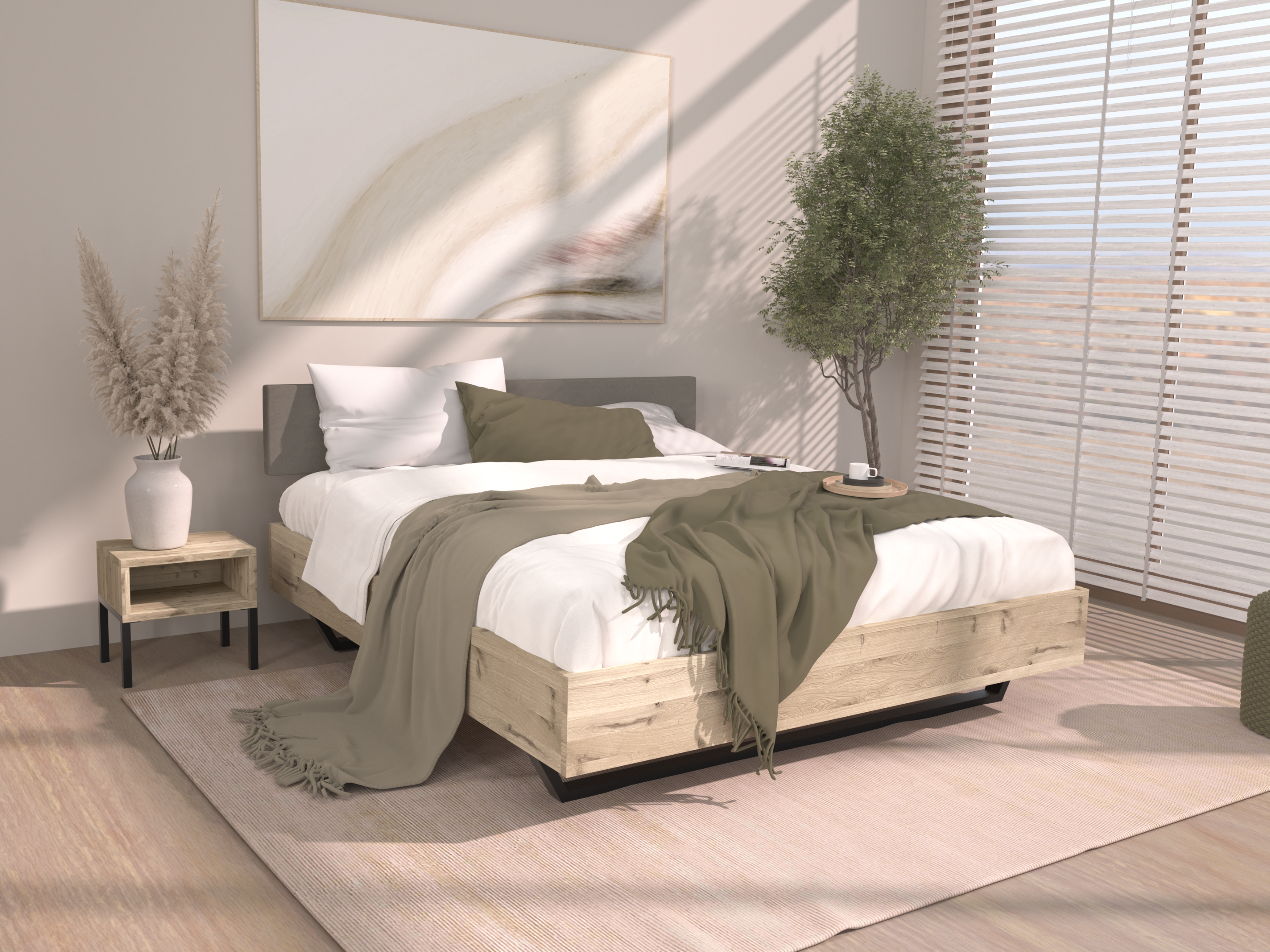 Bed Hull | gestoffeerd hoofdbord