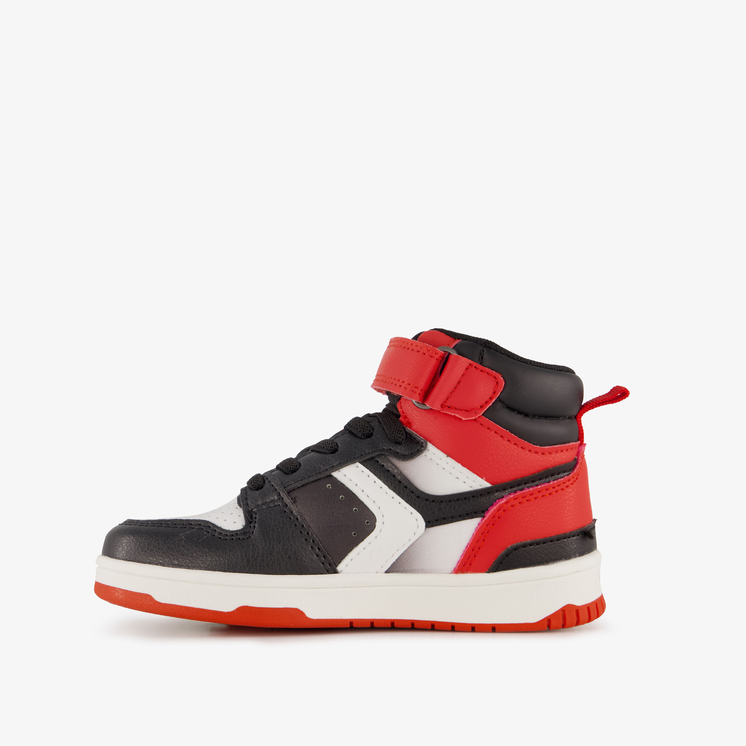 Blue Box hoge jongens sneakers zwart rood