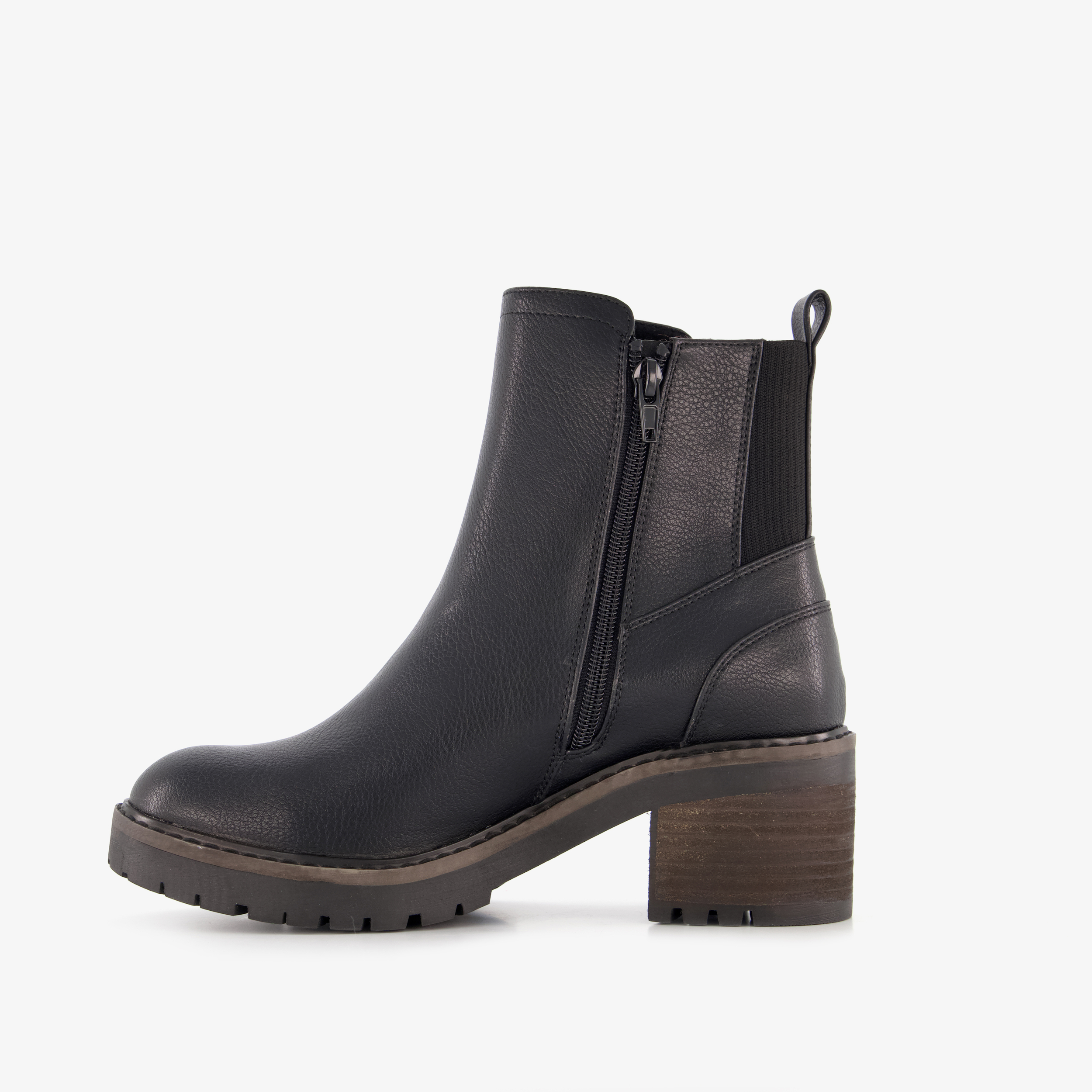 Blue Box dames Chelsea boots met hak zwart