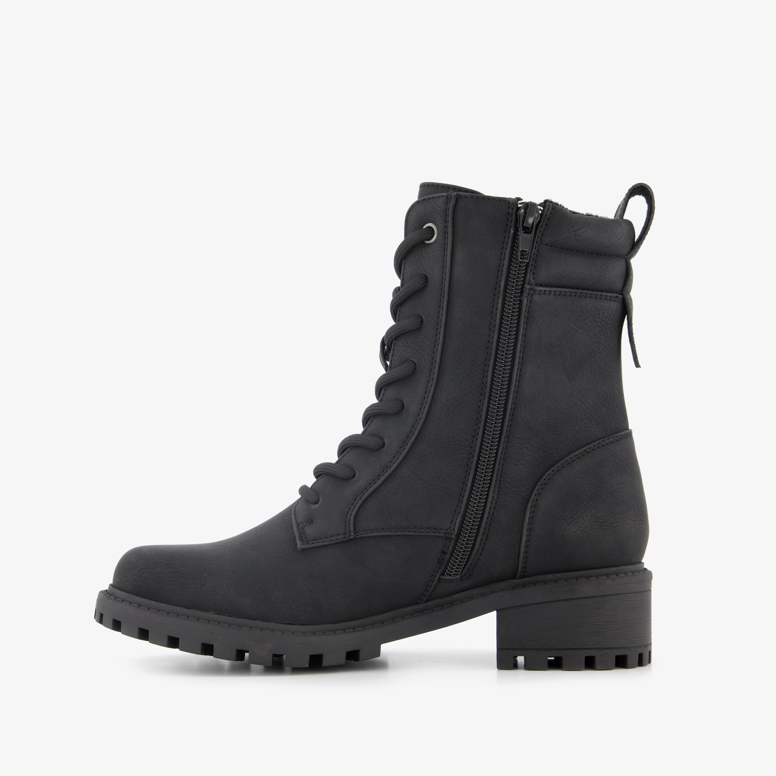 Blue Box dames veterboots zwart