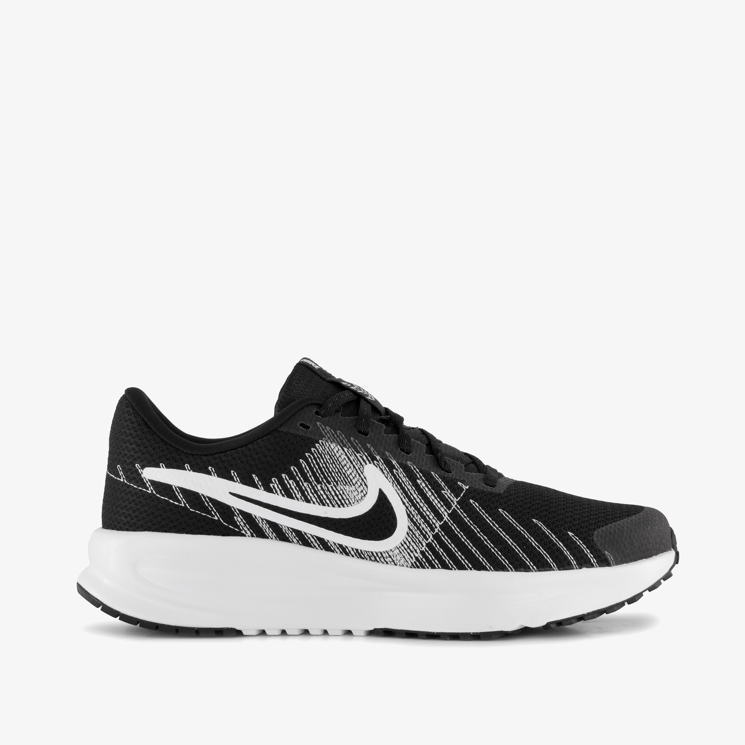 Nike Run Defy heren hardloopschoenen zwart wit, foto 6