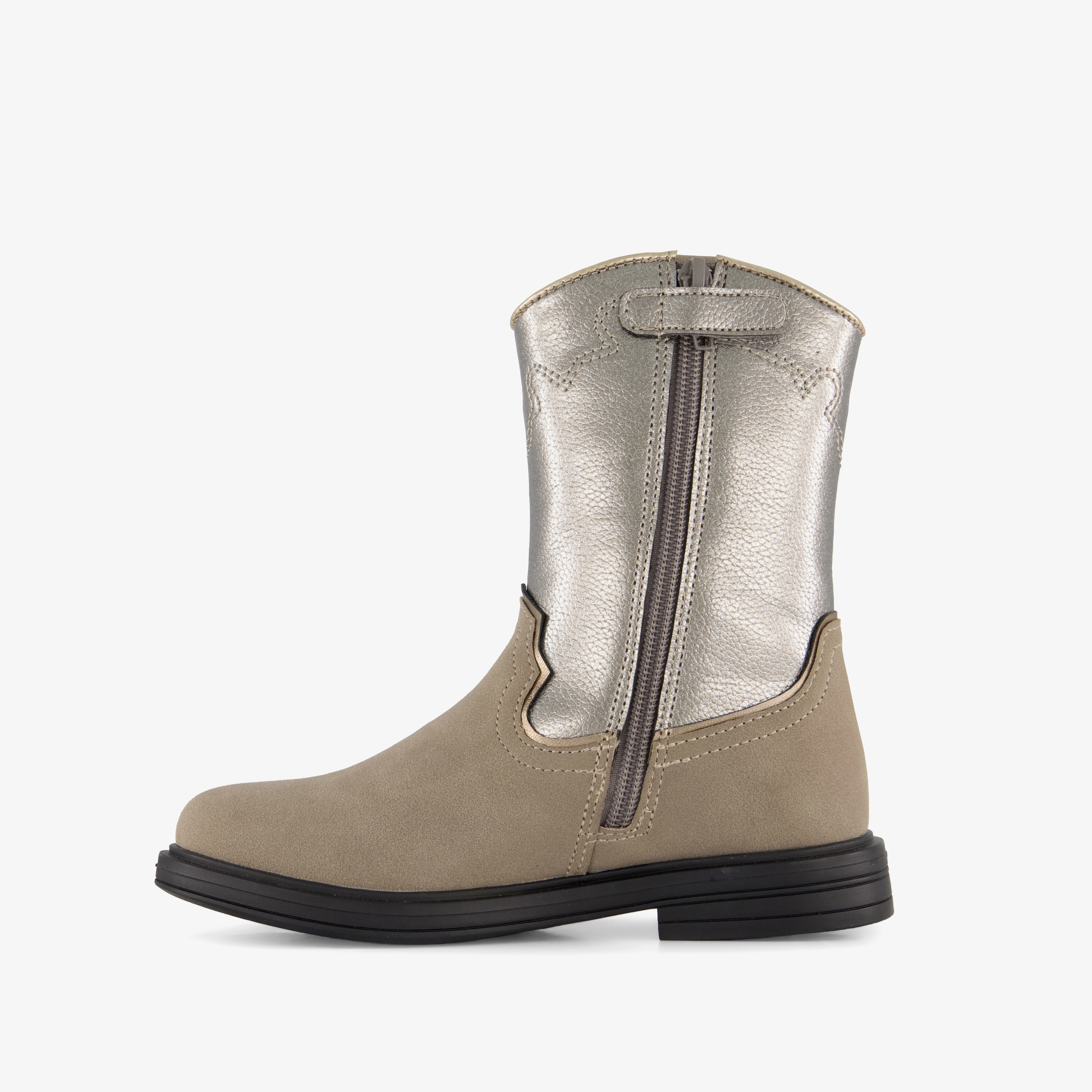 Blue Box meisjes cowboylaarzen beige zilver
