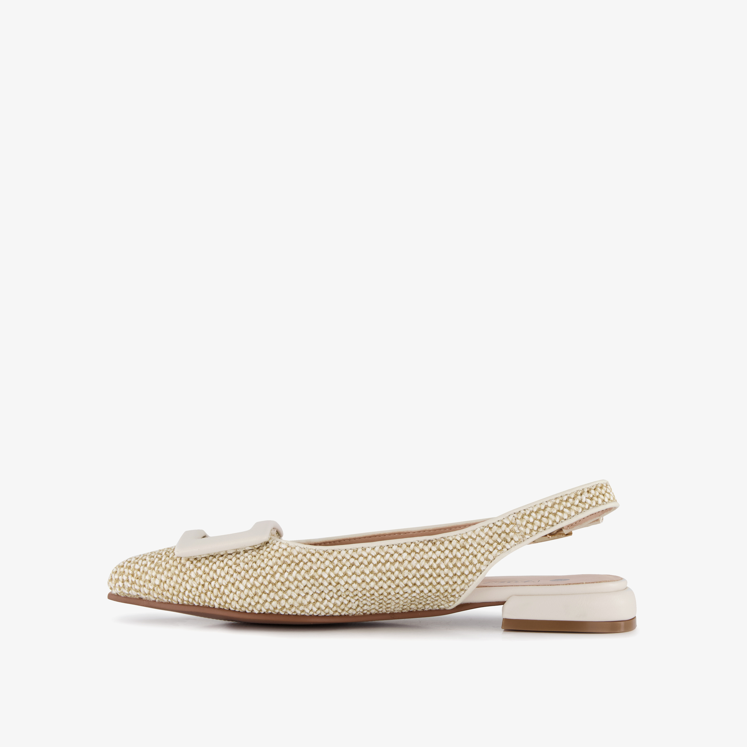 Nova dames raffia slingbacks beige