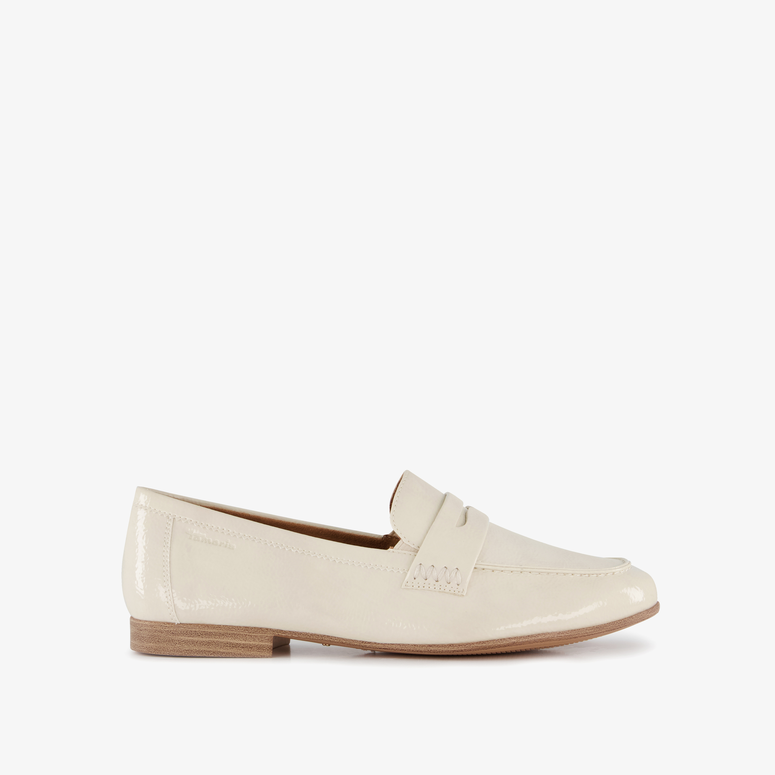 Tamaris dames loafers met lak ivoor, foto 6