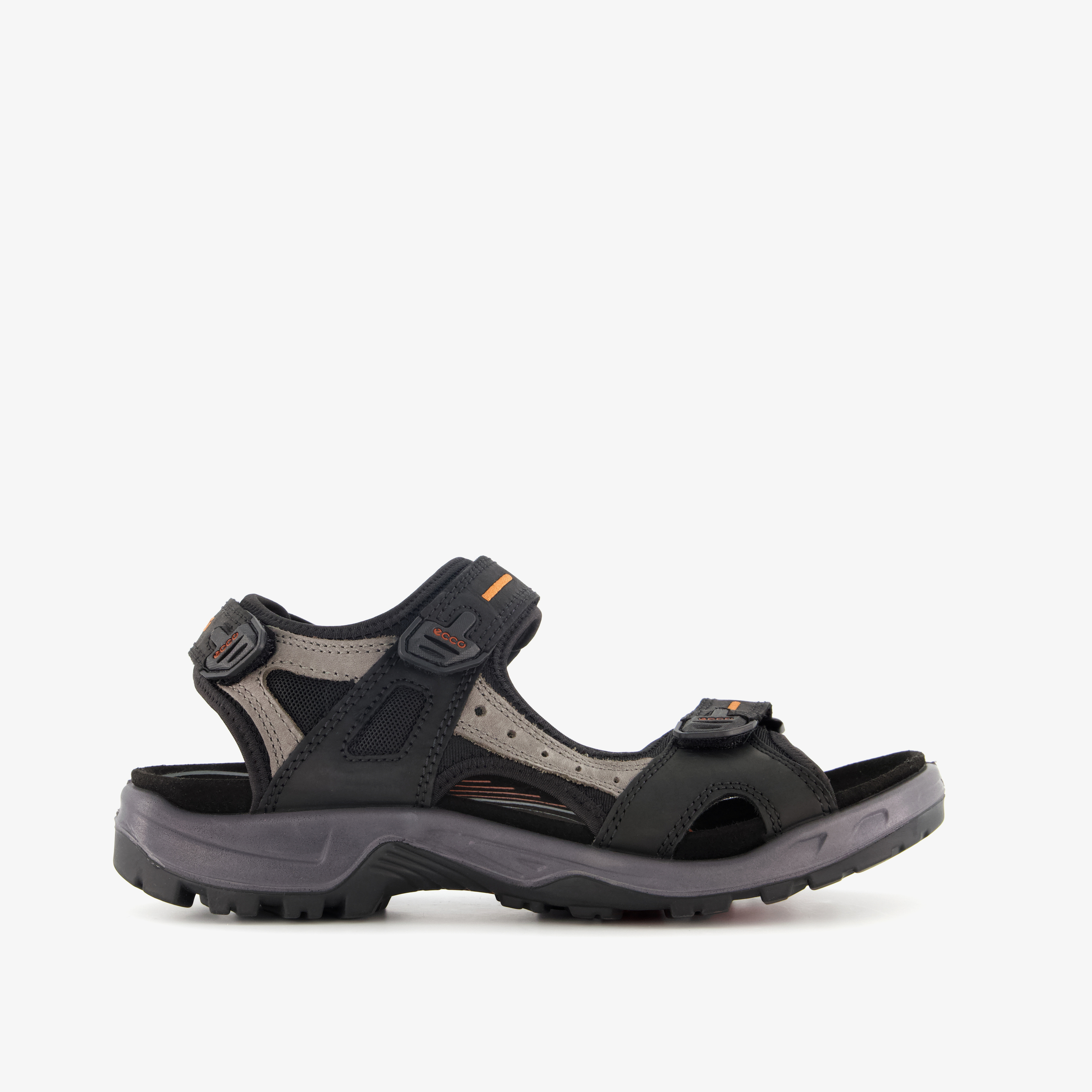 Ecco Offroad leren heren sandalen zwart, foto 6