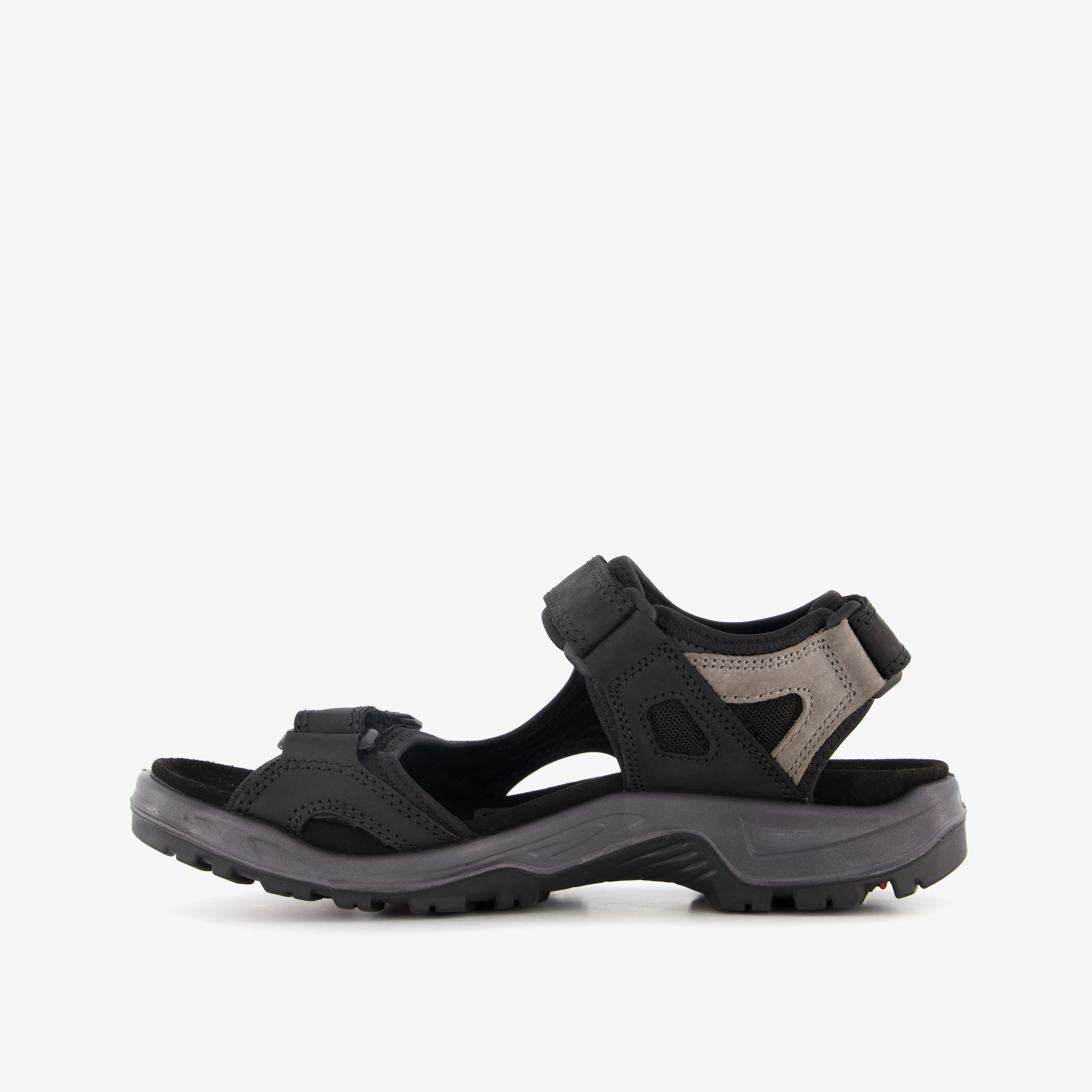 Ecco Offroad leren heren sandalen zwart