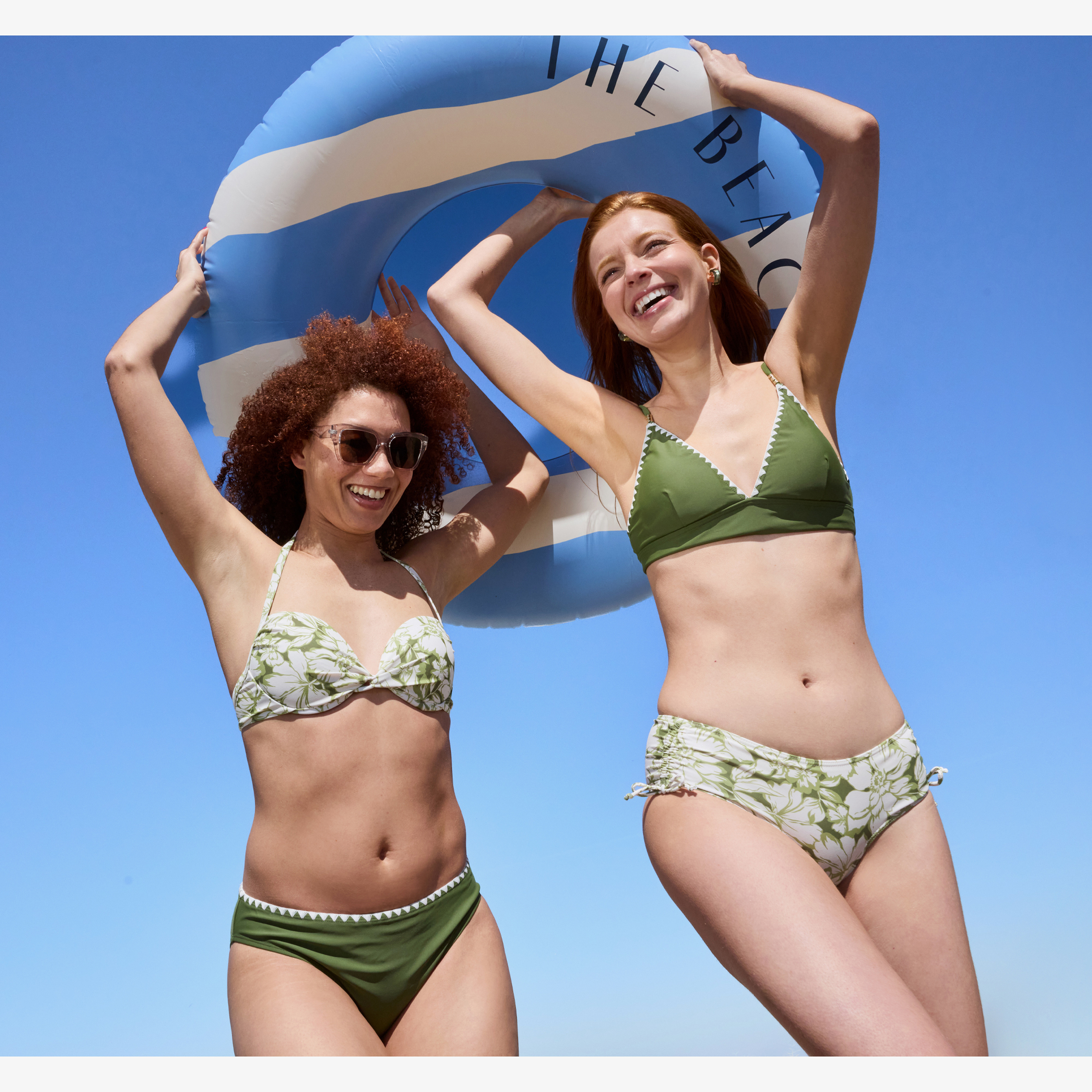 Osaga dames bikinibroekje met bloemenprint groen, foto 4