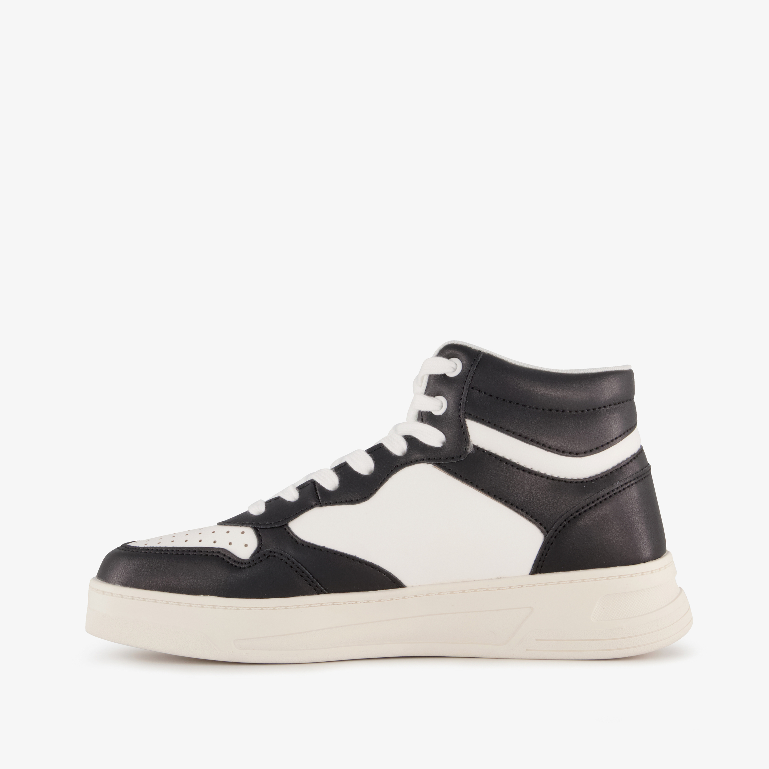 Blue Box hoge dames sneakers zwart wit