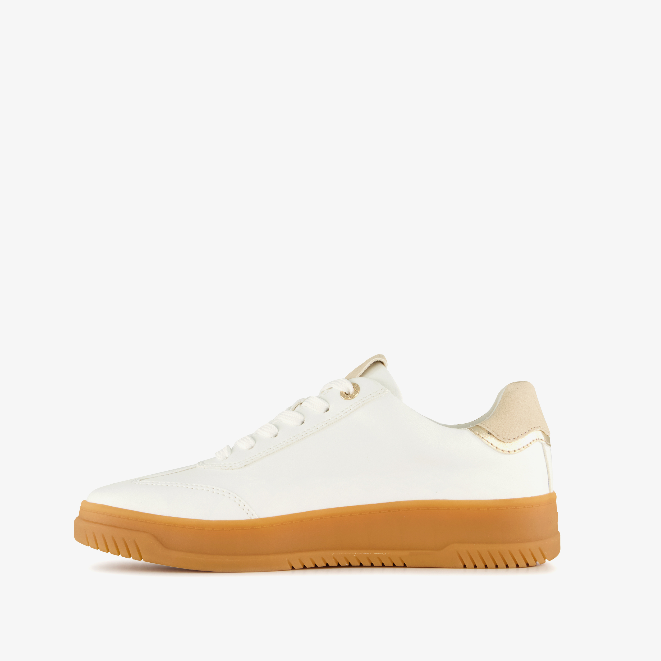 Marco Tozzi dames sneakers met luipaardprint wit