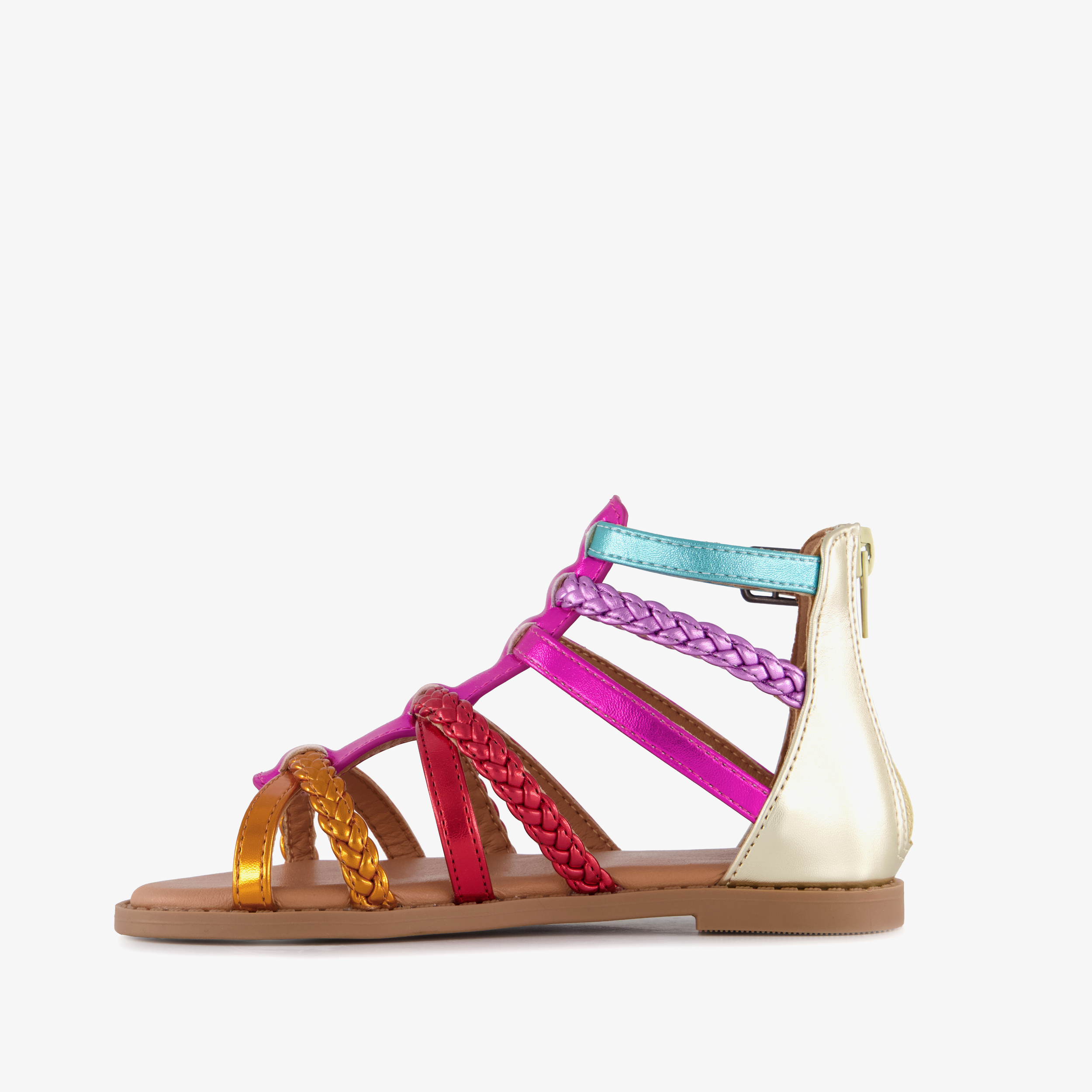 Blue Box metallic meisjes sandalen multicolor