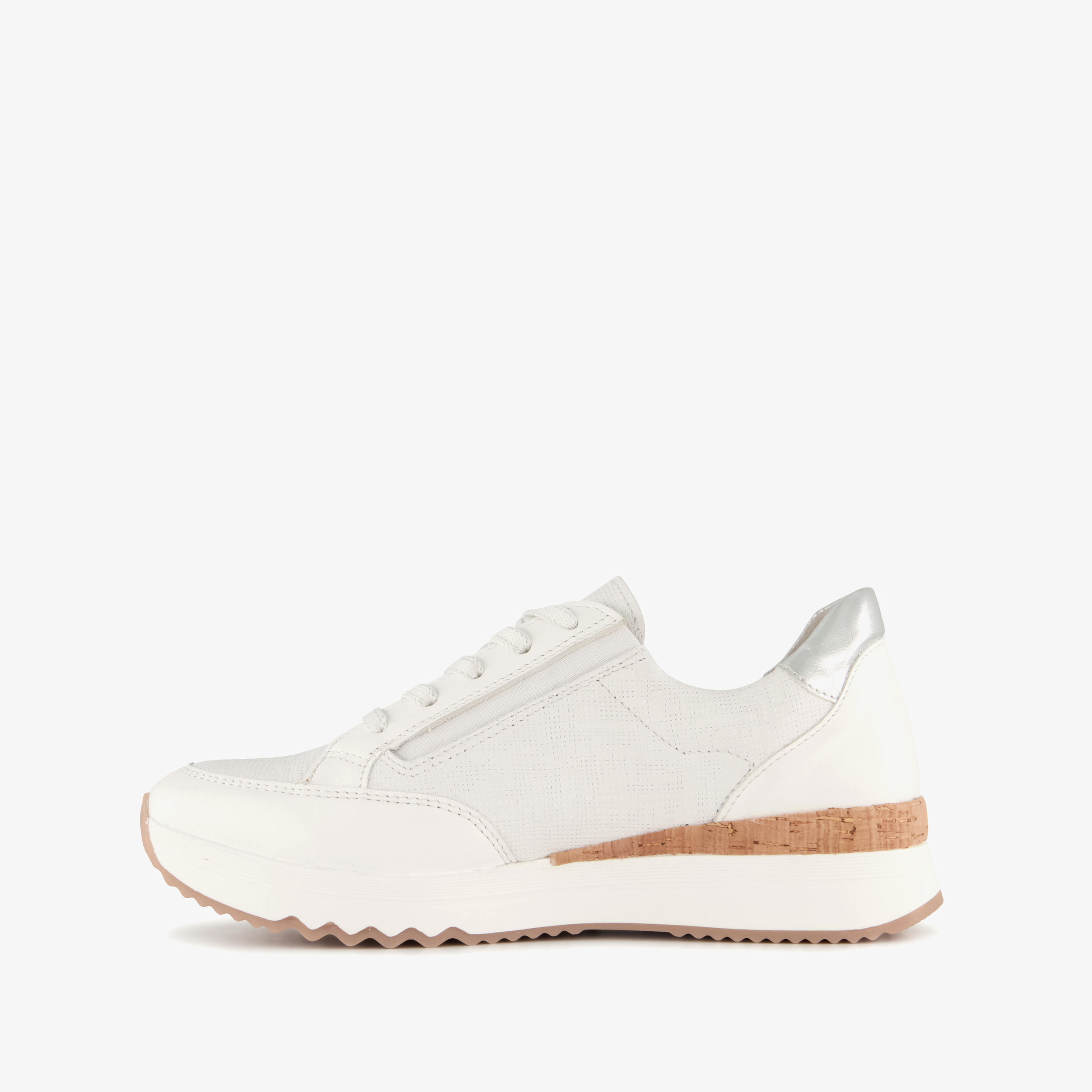 Hush Puppies leren dames sneakers wit