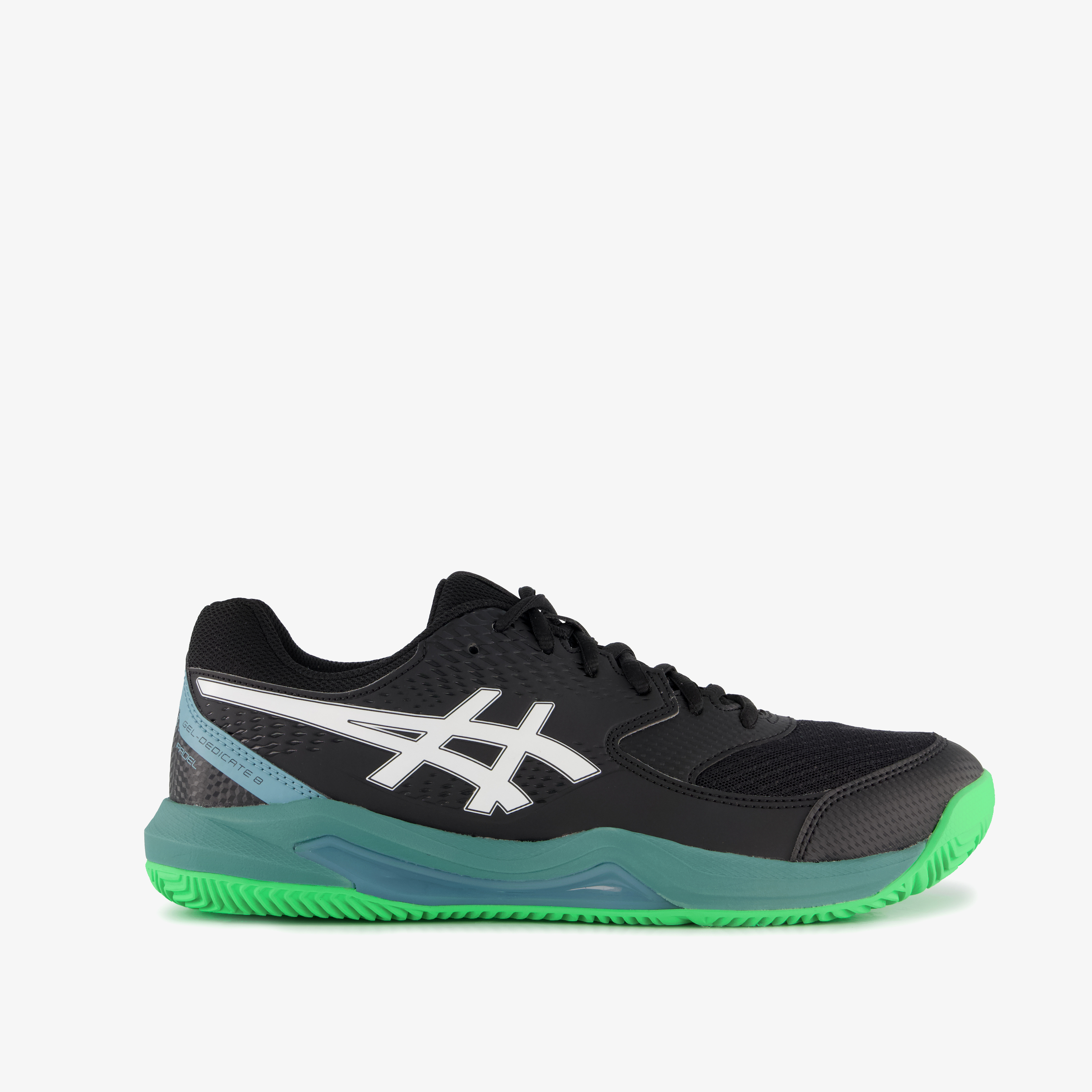 Asics Gel-Dedicate 8 heren padelschoenen zwart groen, foto 7