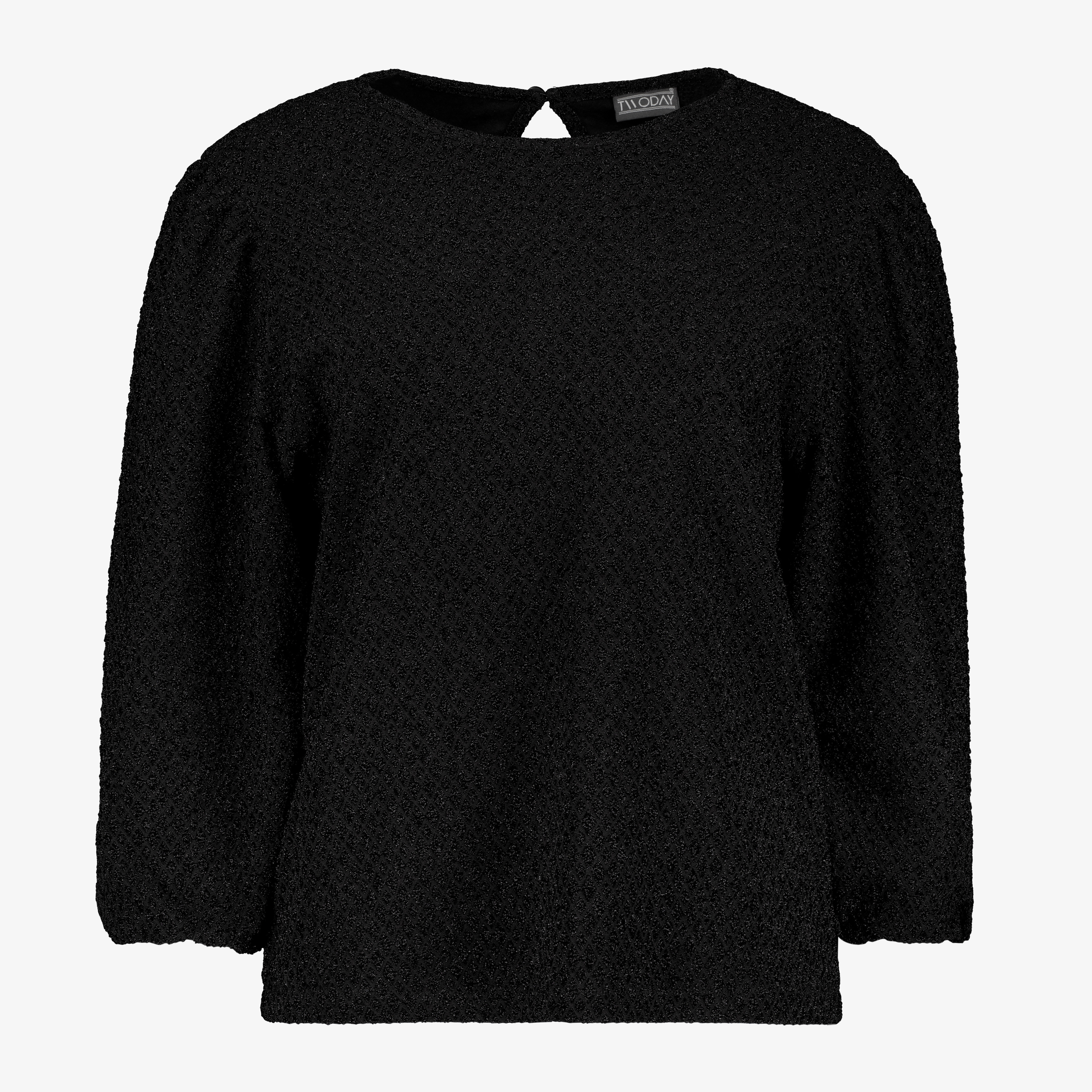TwoDay dames top met subtiele glitters zwart