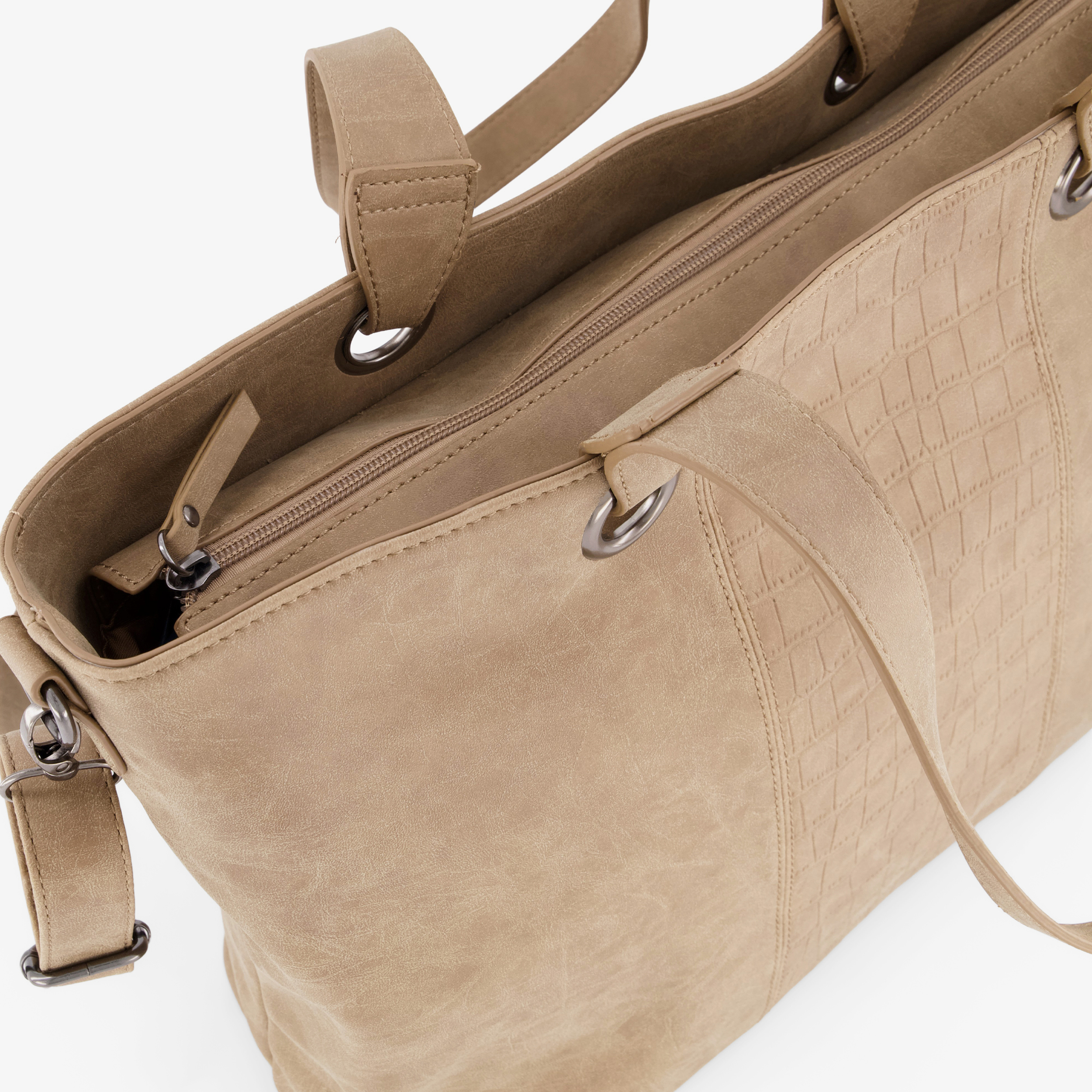 Renato Lucci dames shopper beige, foto 2