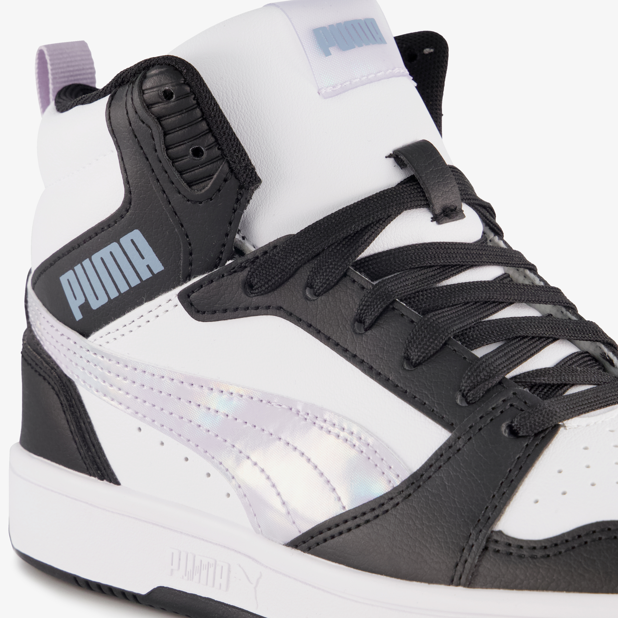 Puma Rebound V6 Mid Space Belle sneakers zwart-wit, foto 4