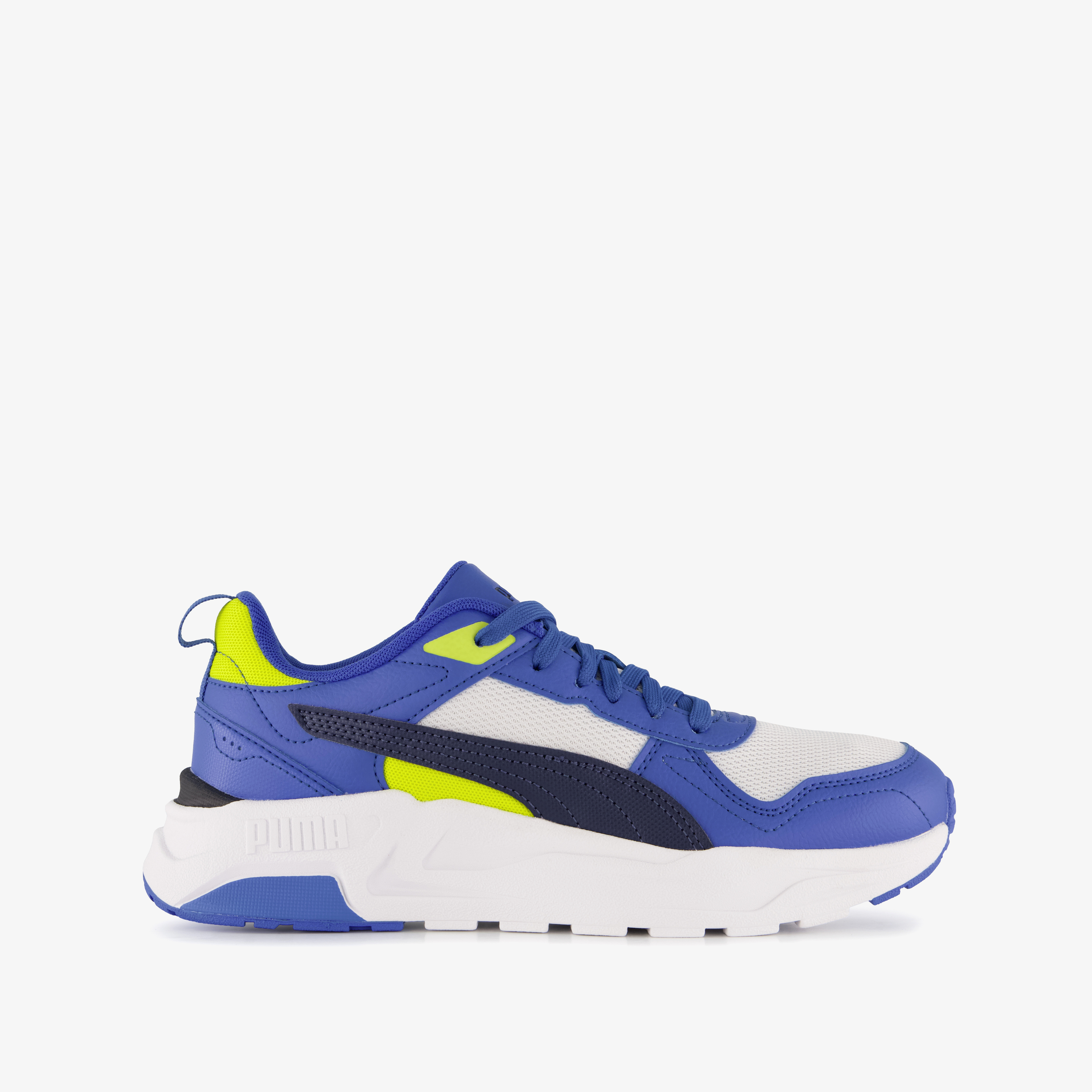 Puma Trinity 2 sneakers lichtgrijs blauw geel, foto 7