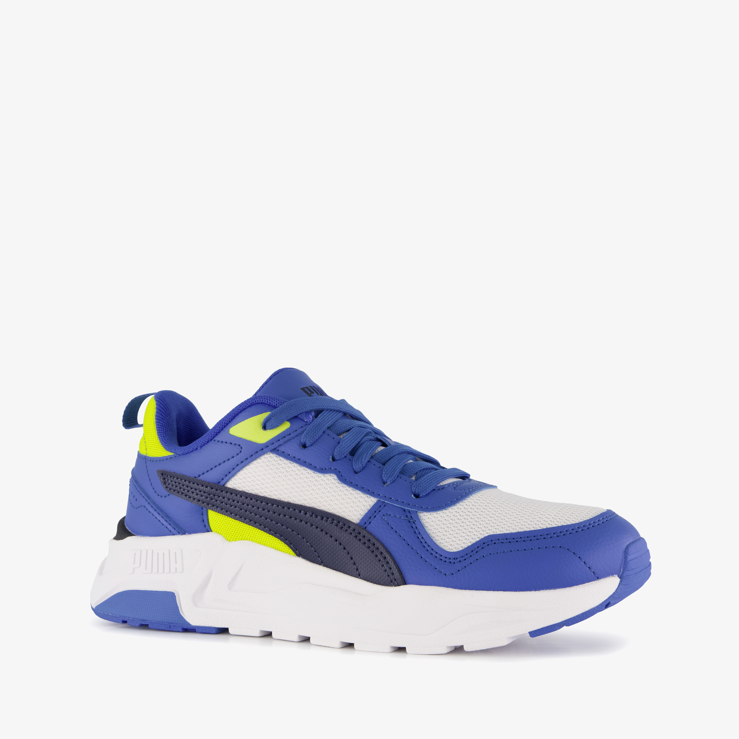 Puma Trinity 2 sneakers lichtgrijs blauw geel, foto 8