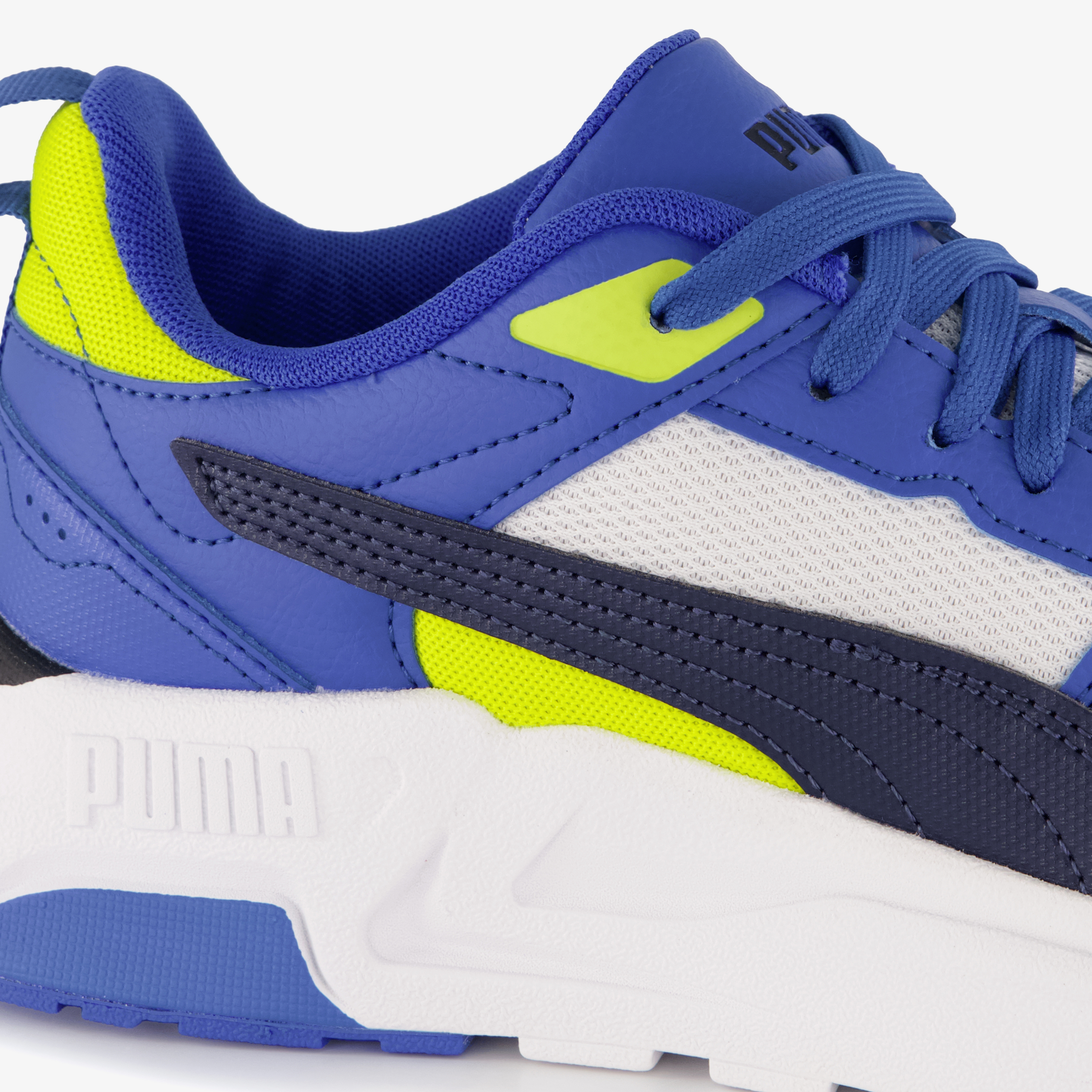 Puma Trinity 2 sneakers lichtgrijs blauw geel, foto 3