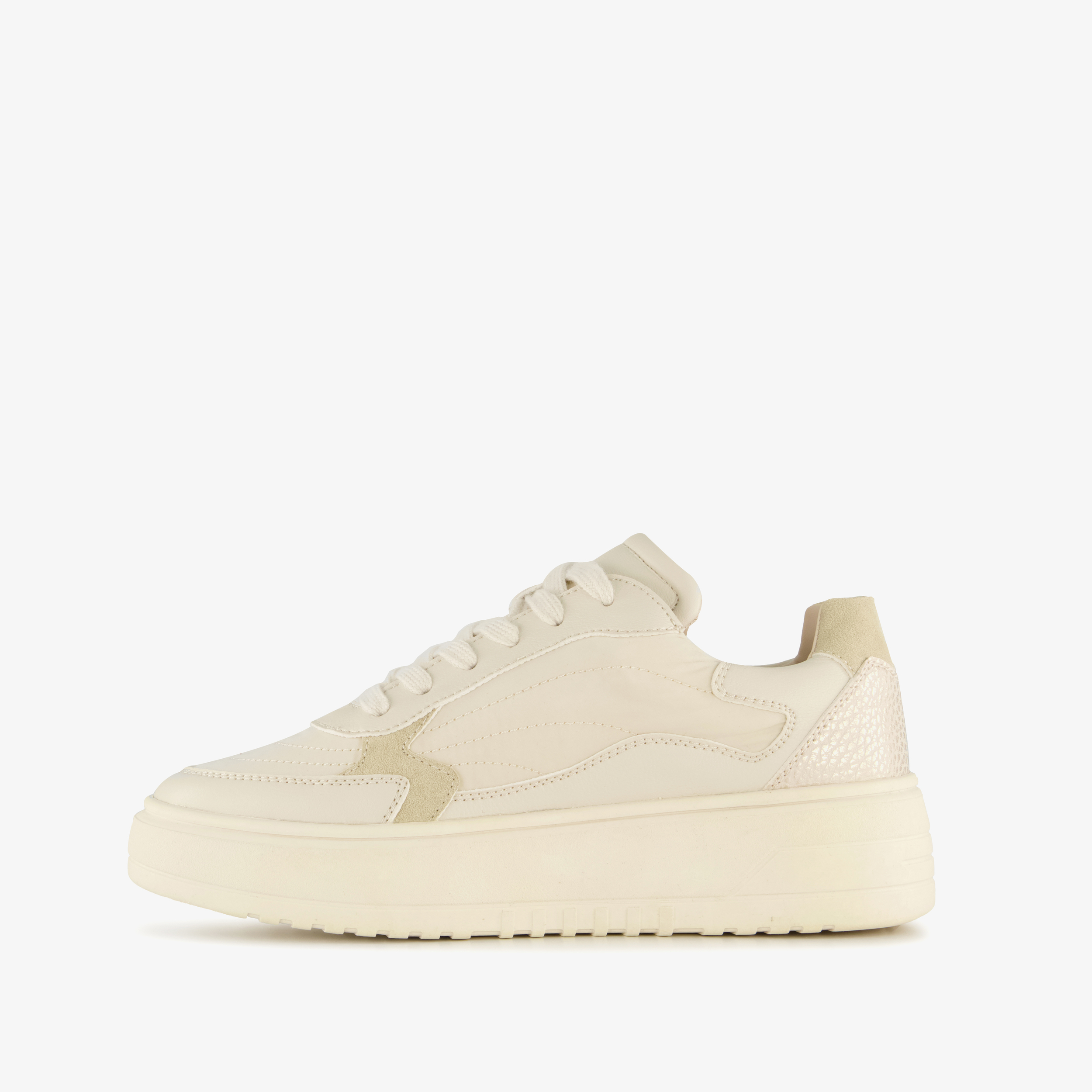 Blue Box dames sneakers met plateauzool beige