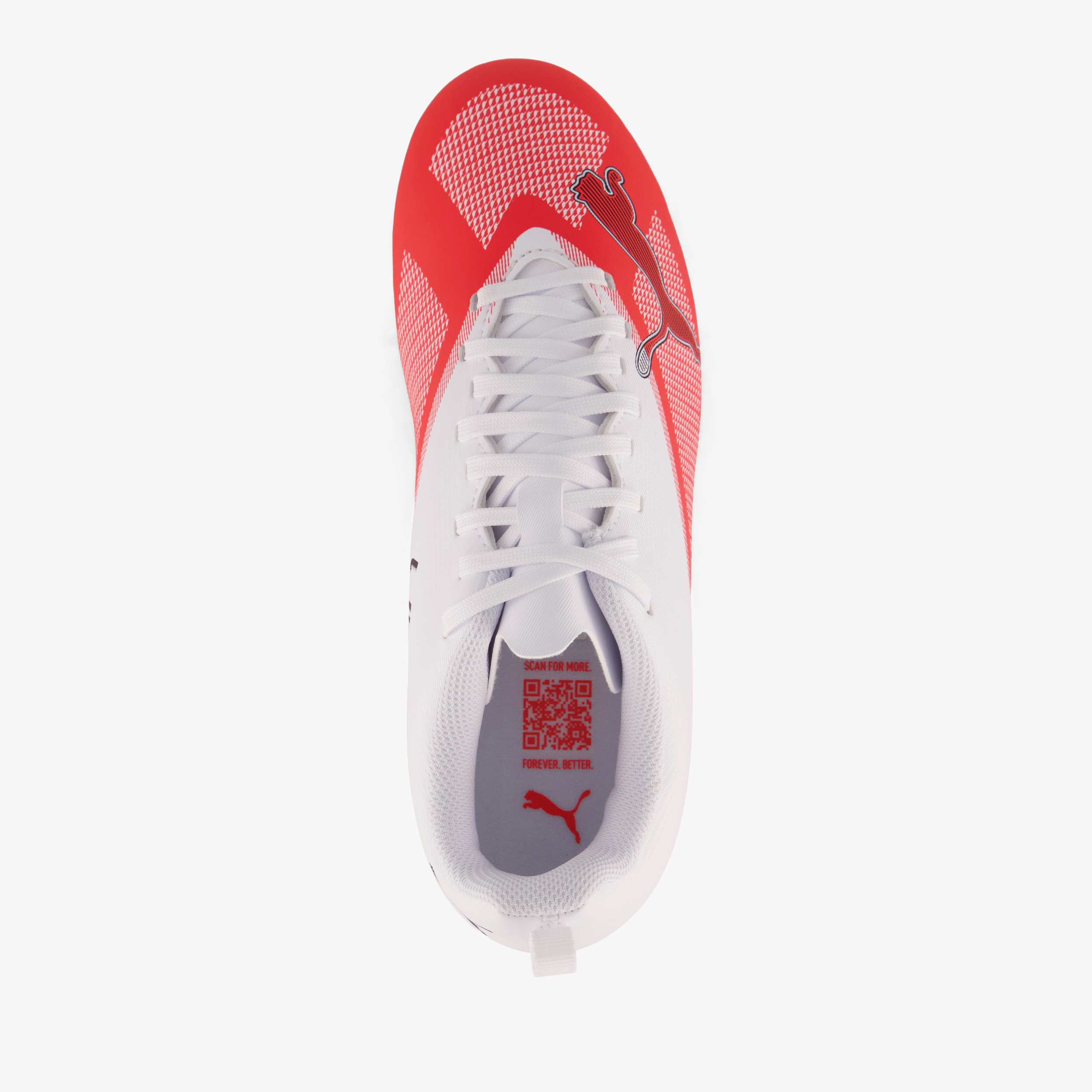 Puma Ultra 7 Play MG kinder voetbalschoenen wit rood, foto 6