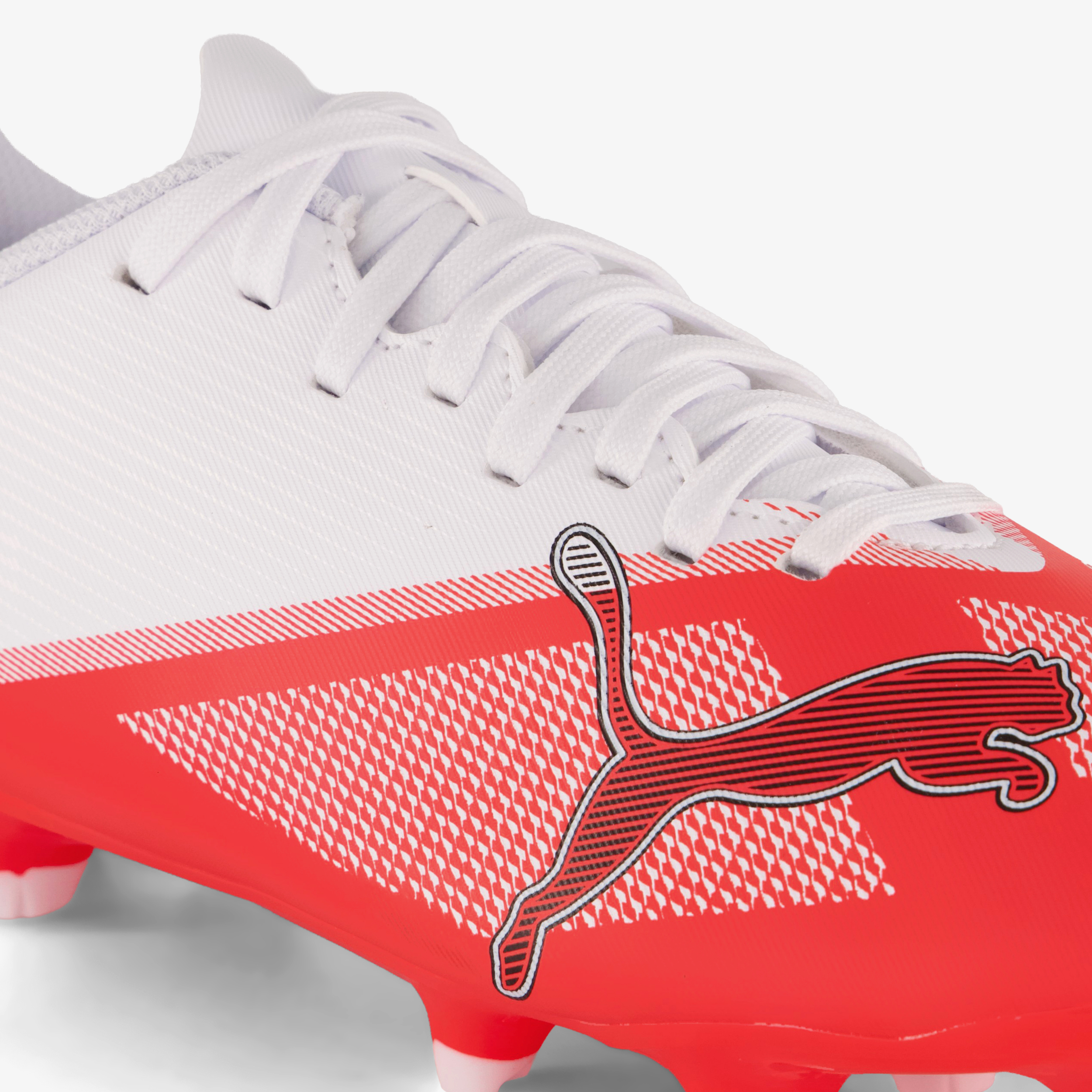Puma Ultra 7 Play MG kinder voetbalschoenen wit rood, foto 2