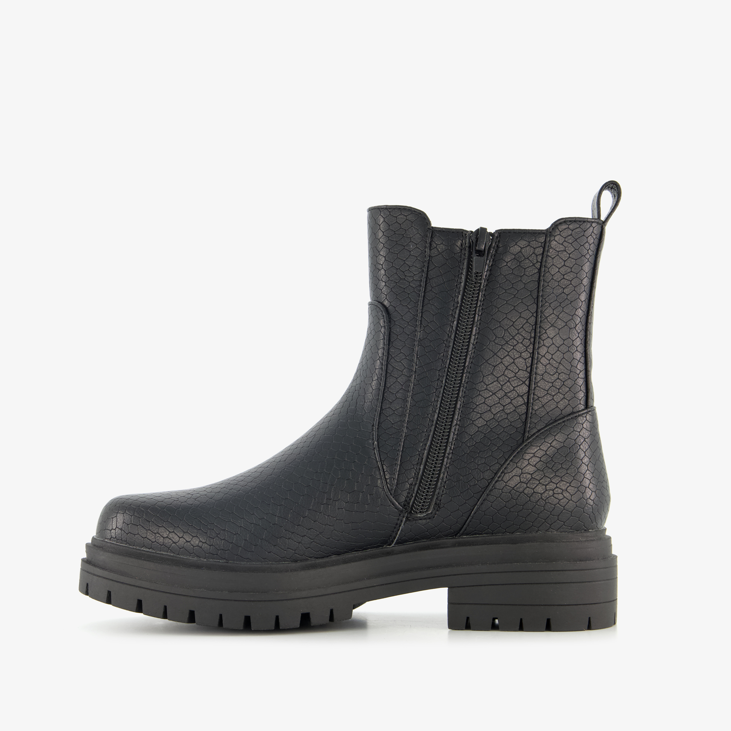 Blue Box dames boots met croco print zwart