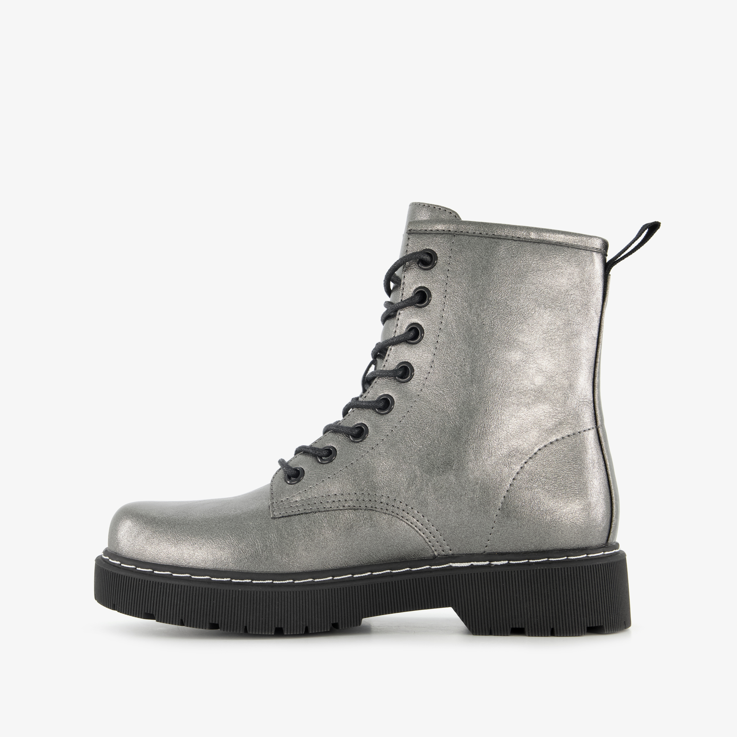 Blue Box dames veterboots grijs