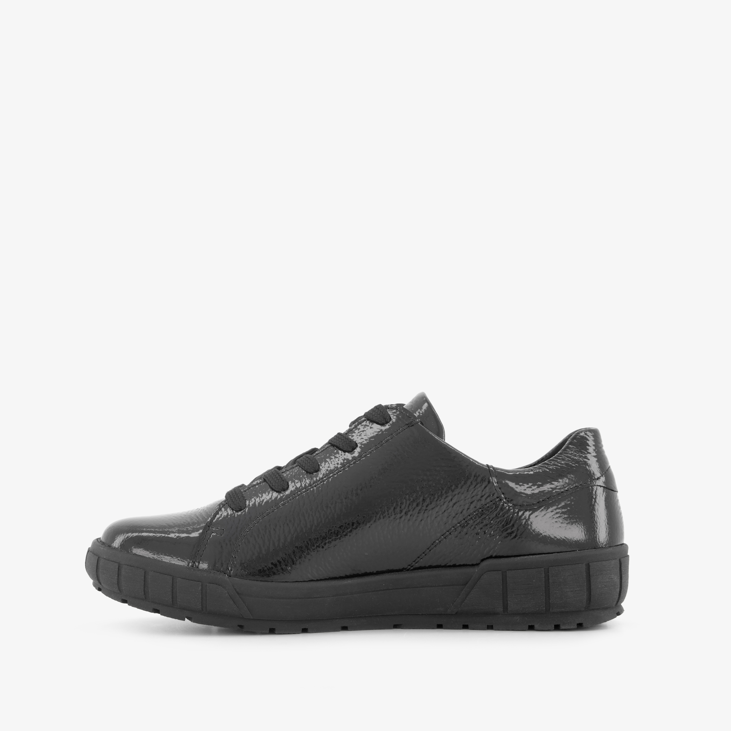 Natuform leren dames sneakers zwart