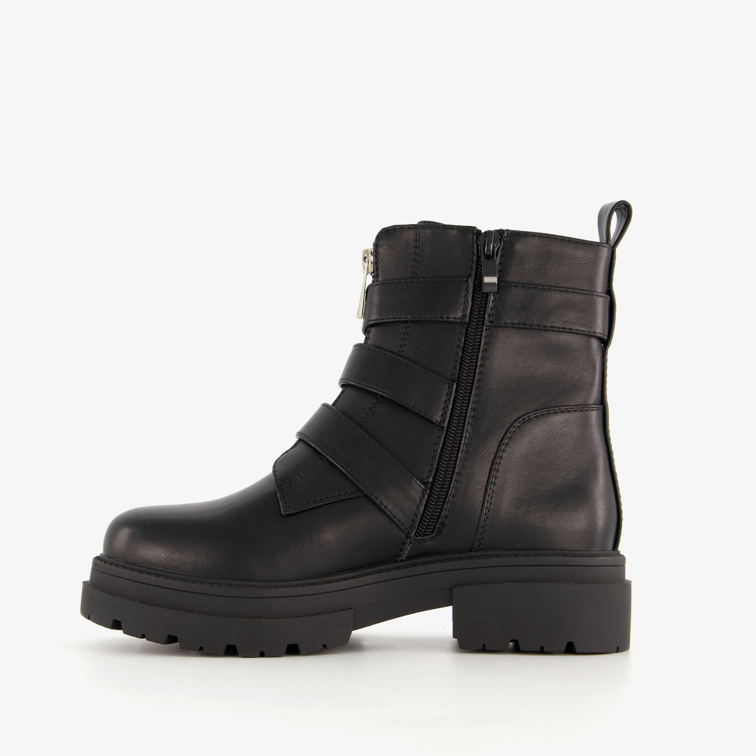 Blue Box dames biker boots zwart