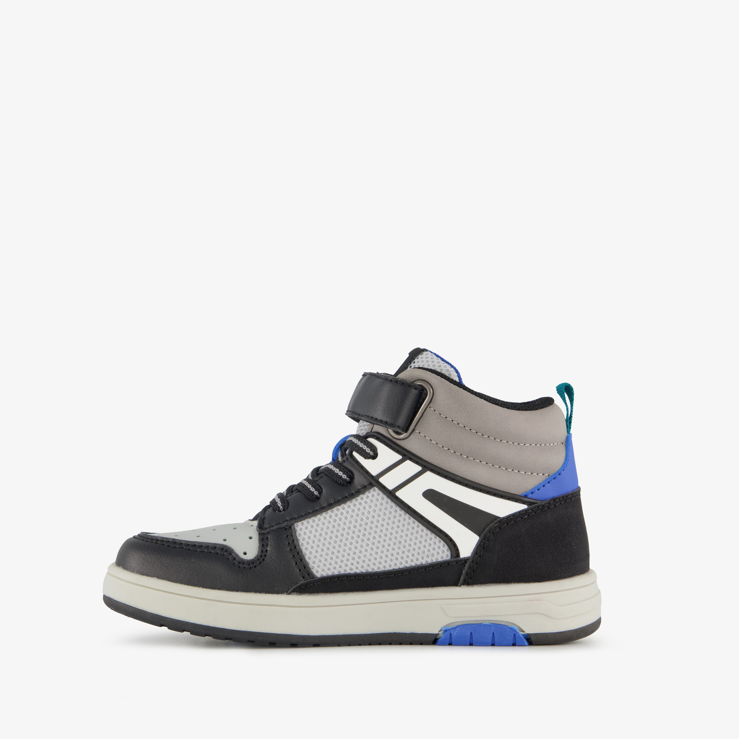 Blue Box hoge jongens sneakers grijs blauw