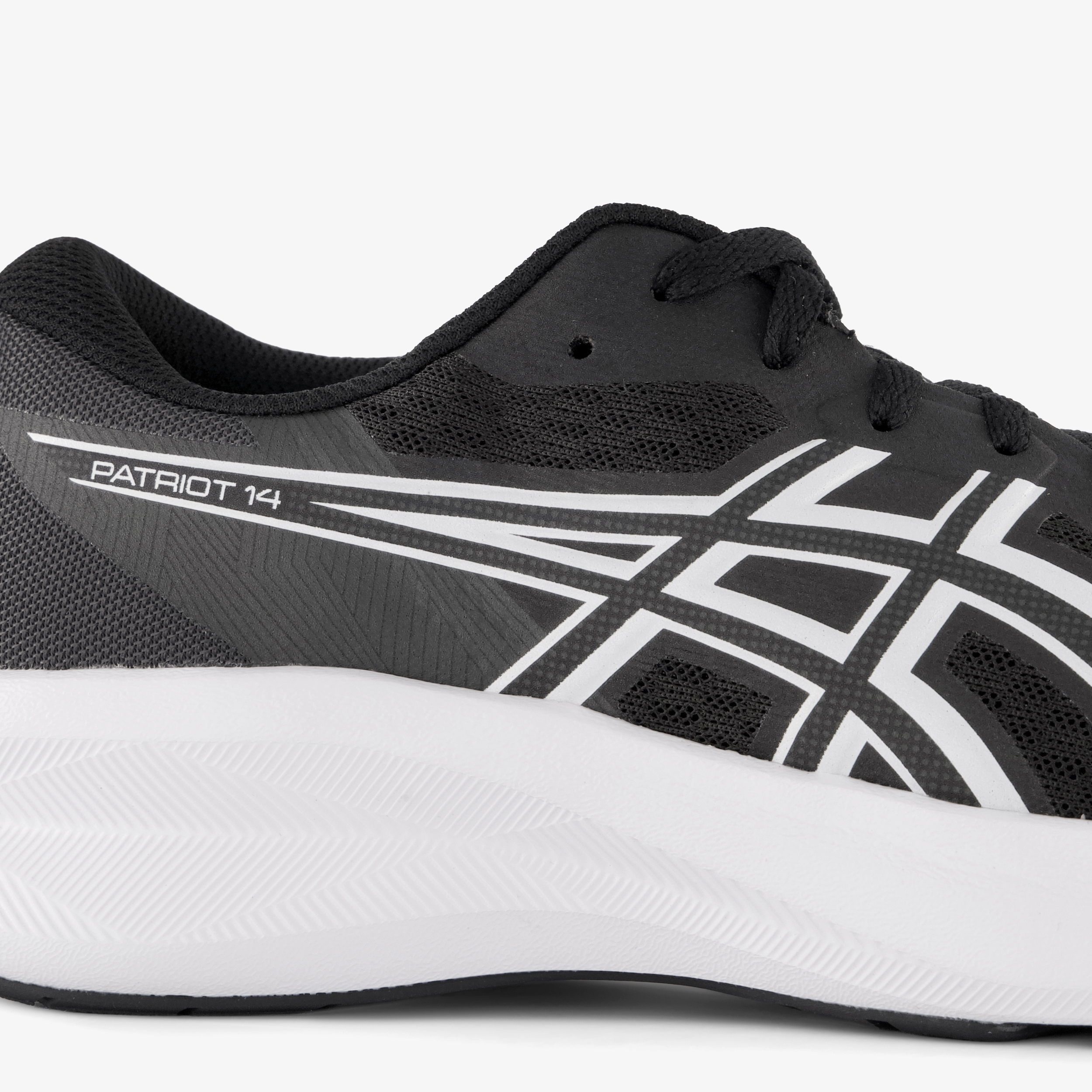 Asics Patriot 14 heren hardloopschoenen zwart wit, foto 5