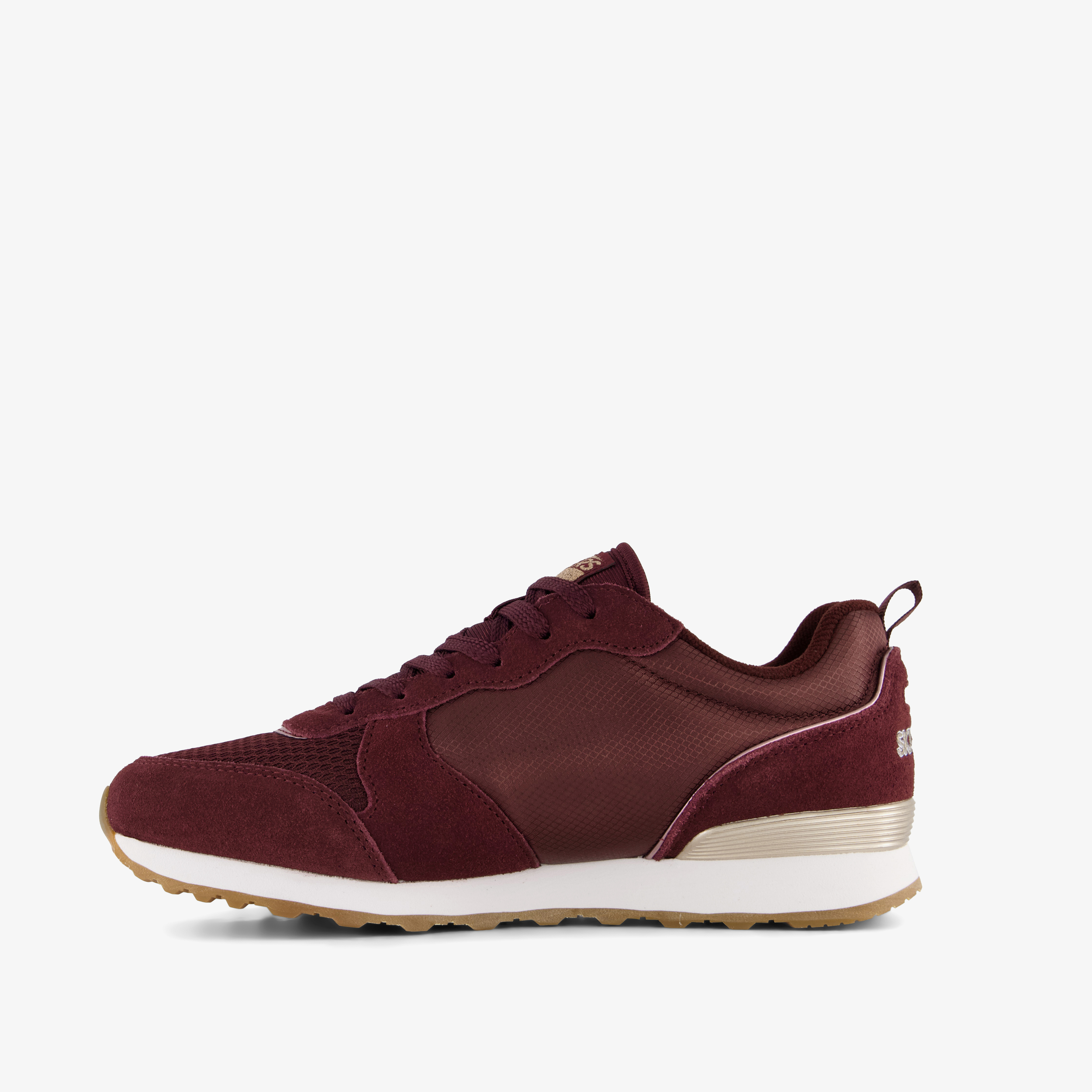 Skechers OG 85 Gold’n Gurl suède dames sneakers bordeauxrood