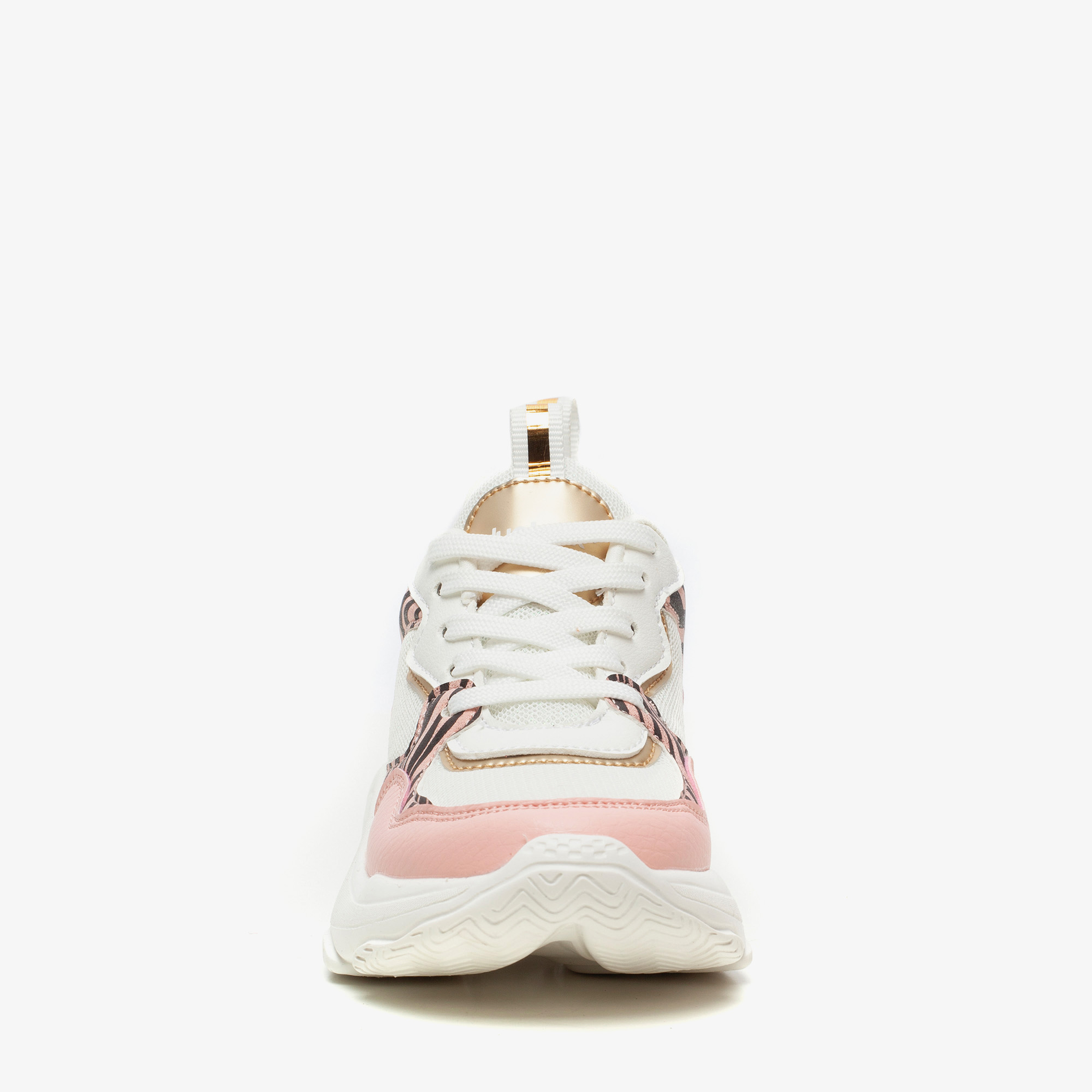Blue Box meisjes sneaker roze met zebraprint