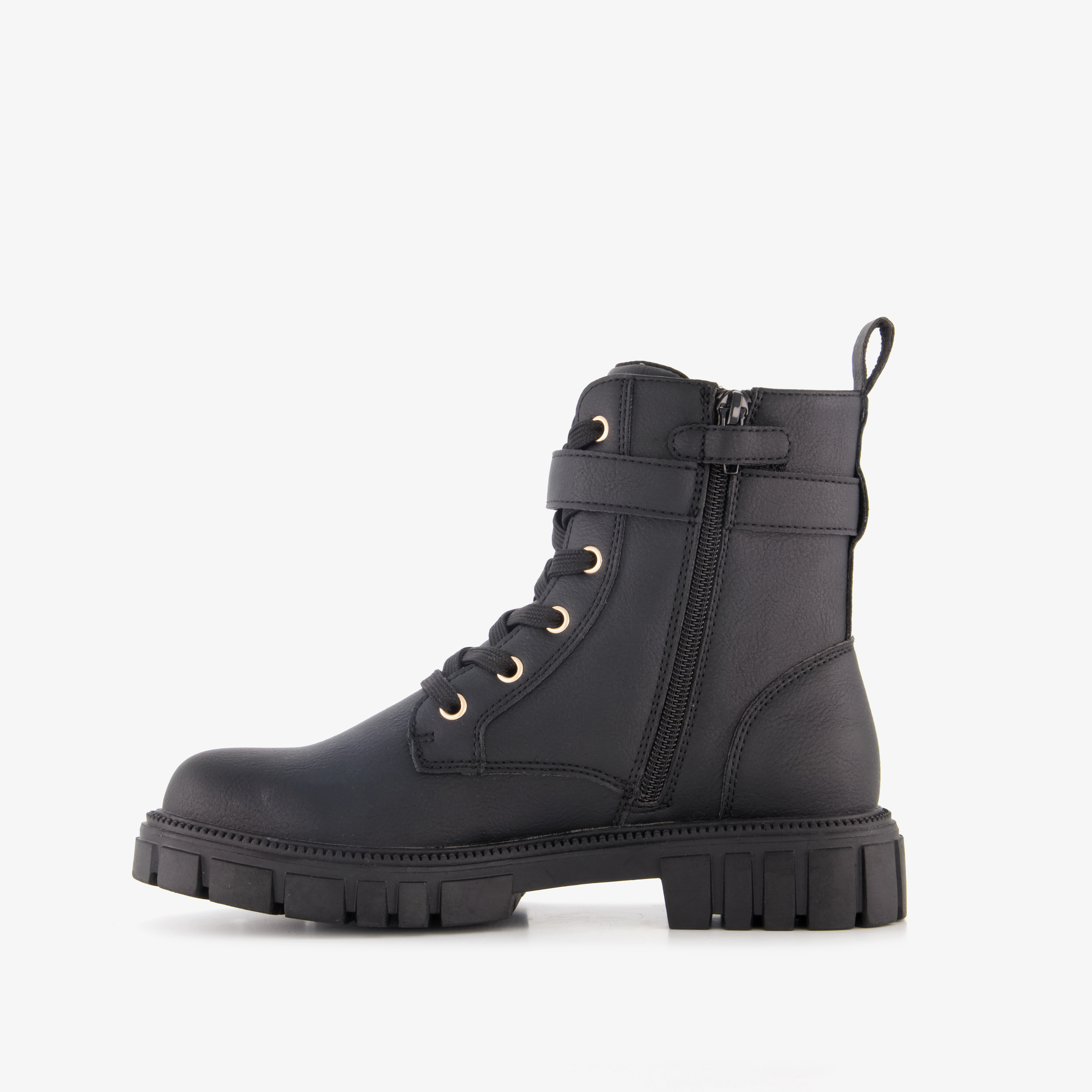 Blue Box meisjes boots met decoratief tasje zwart